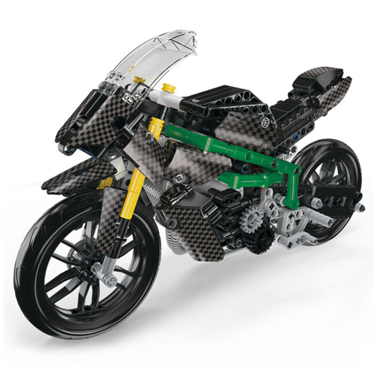 Bausteine Racing Motorrad Sport Schwarz 656 Stk.