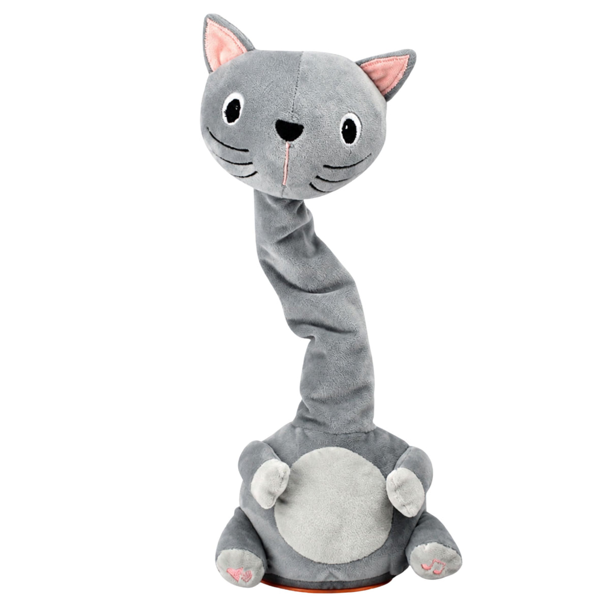 Peluche Gato Bailando Juguete Interactivo Sonidos Musicales Mascota Gris