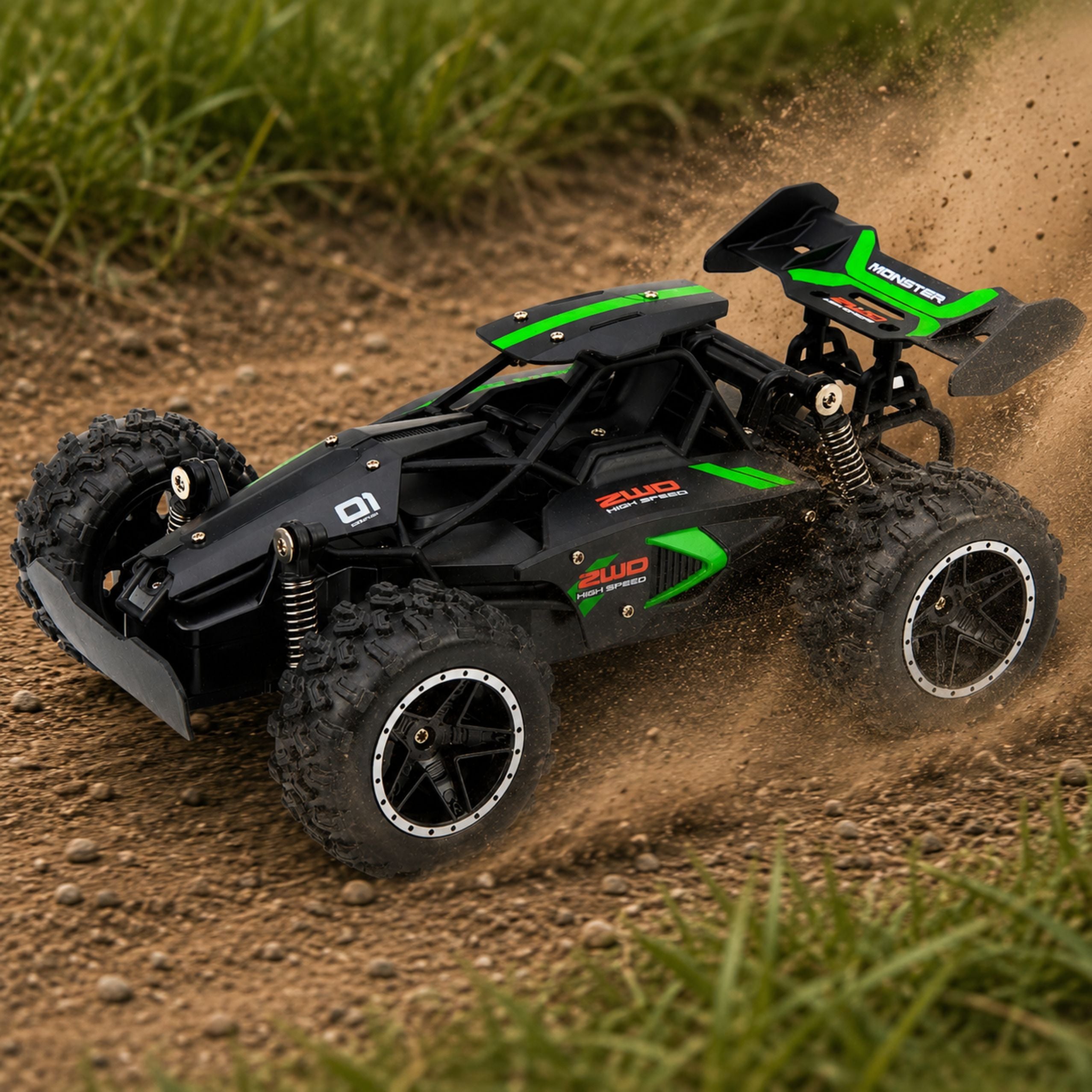 Rc Off-road Climbing Car Remote Controlled Black 1:18 15 Km/h