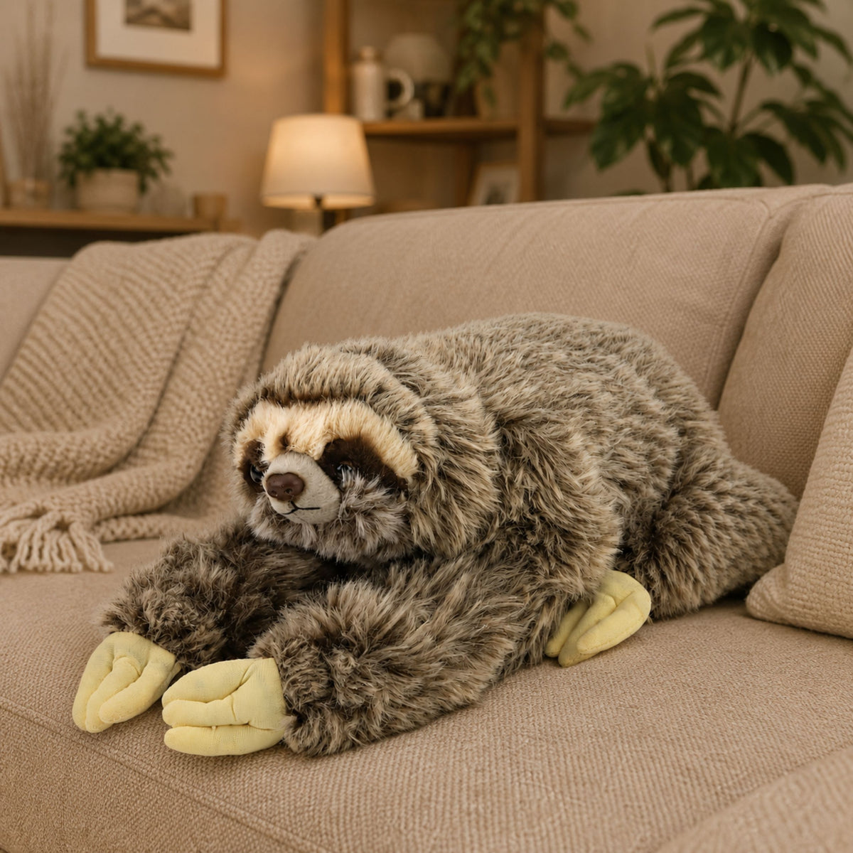 Plys dovendyr Realistisk maskot krammelegetøj Velcropoter 34 Cm