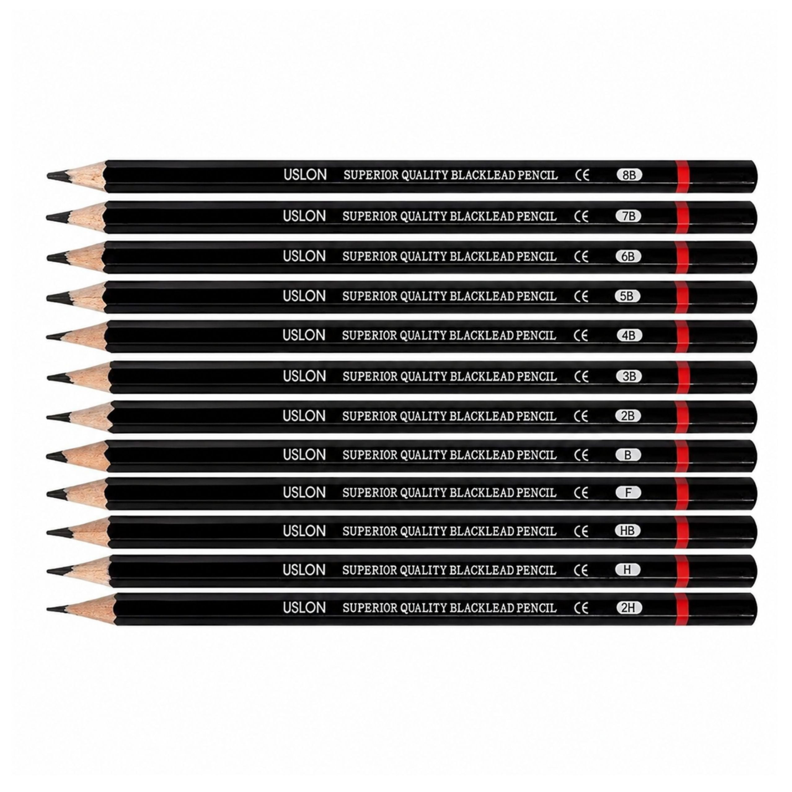 Professional Set Of Sketching Pencils In A Metal Box 12 Pcs.