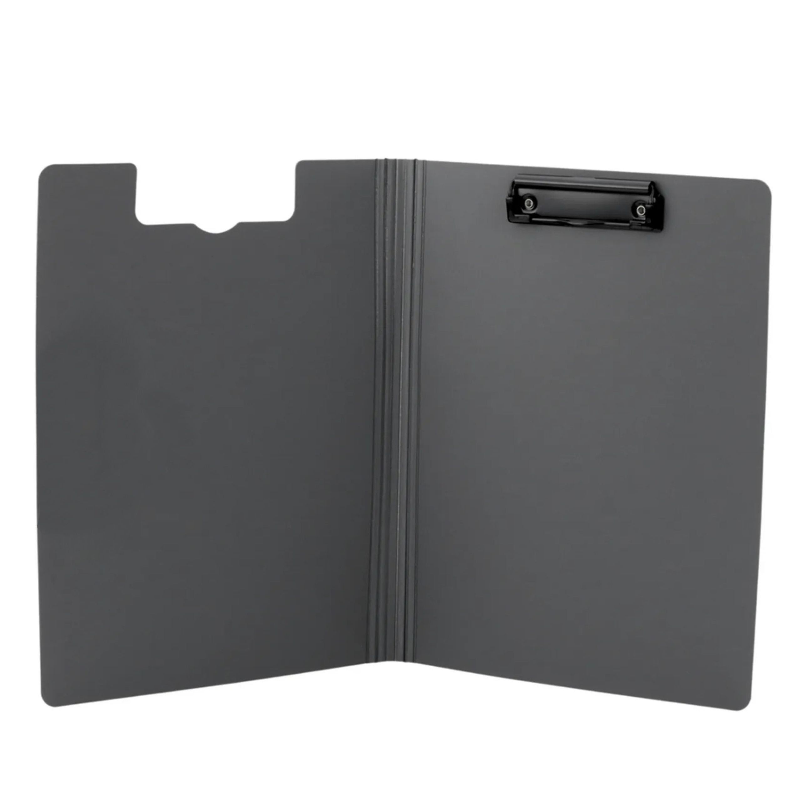 Clipboard Board With Cover Metal Clip A4 Plastic Office Black