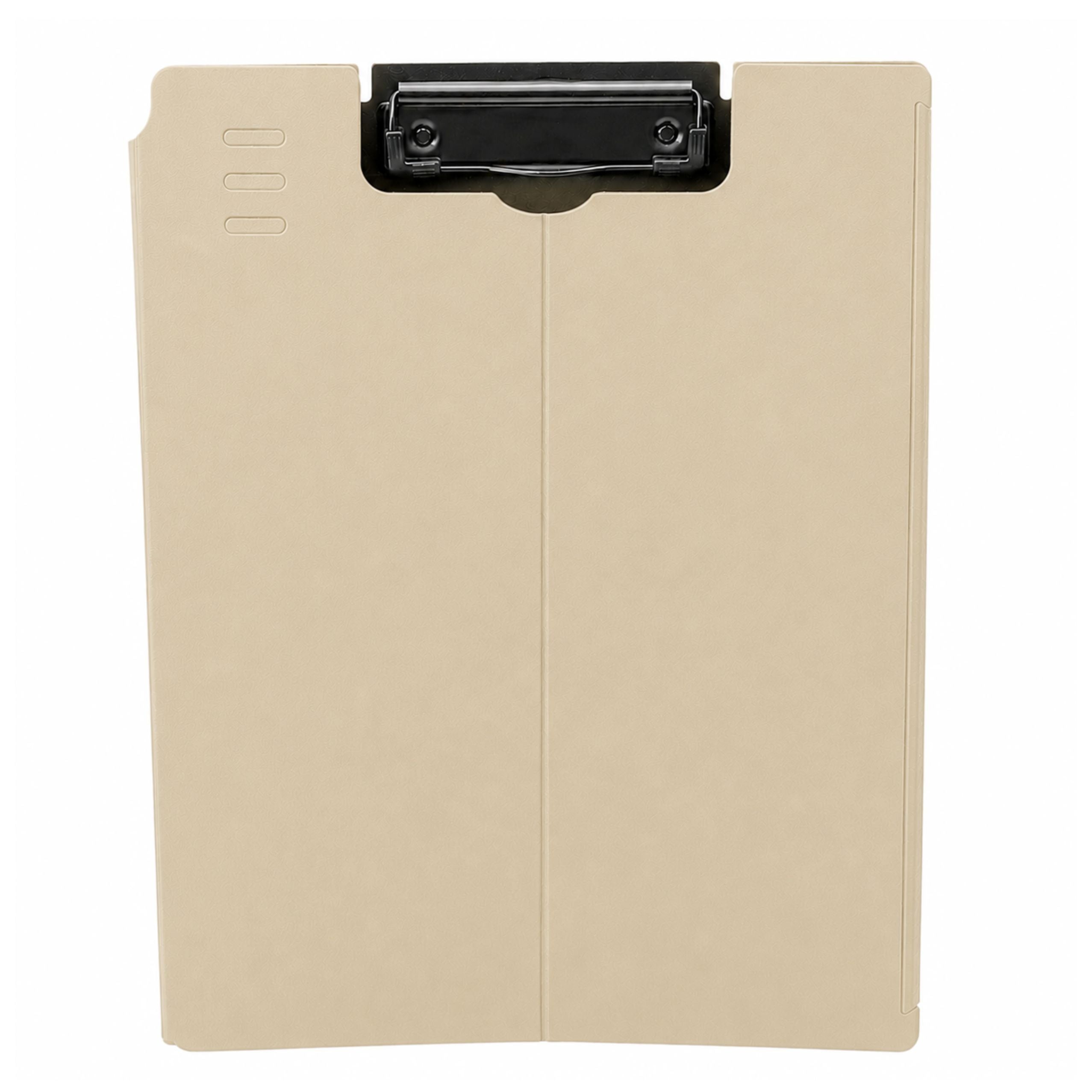 Clipboard Board With Cover Metal Clip A4 Plastic Office Beige