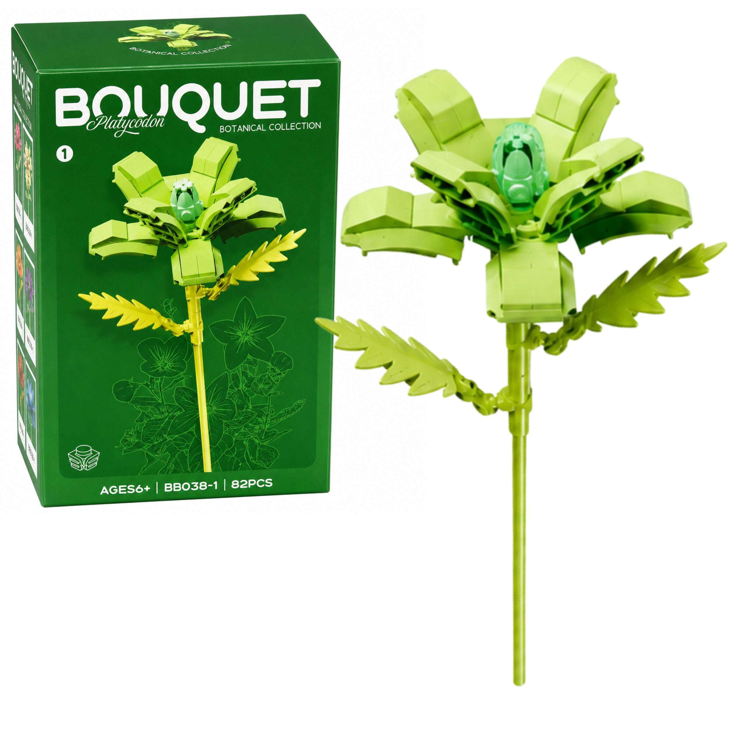 Building Blocks Single Flower With Stem Colorful Mix 71-106 Pieces