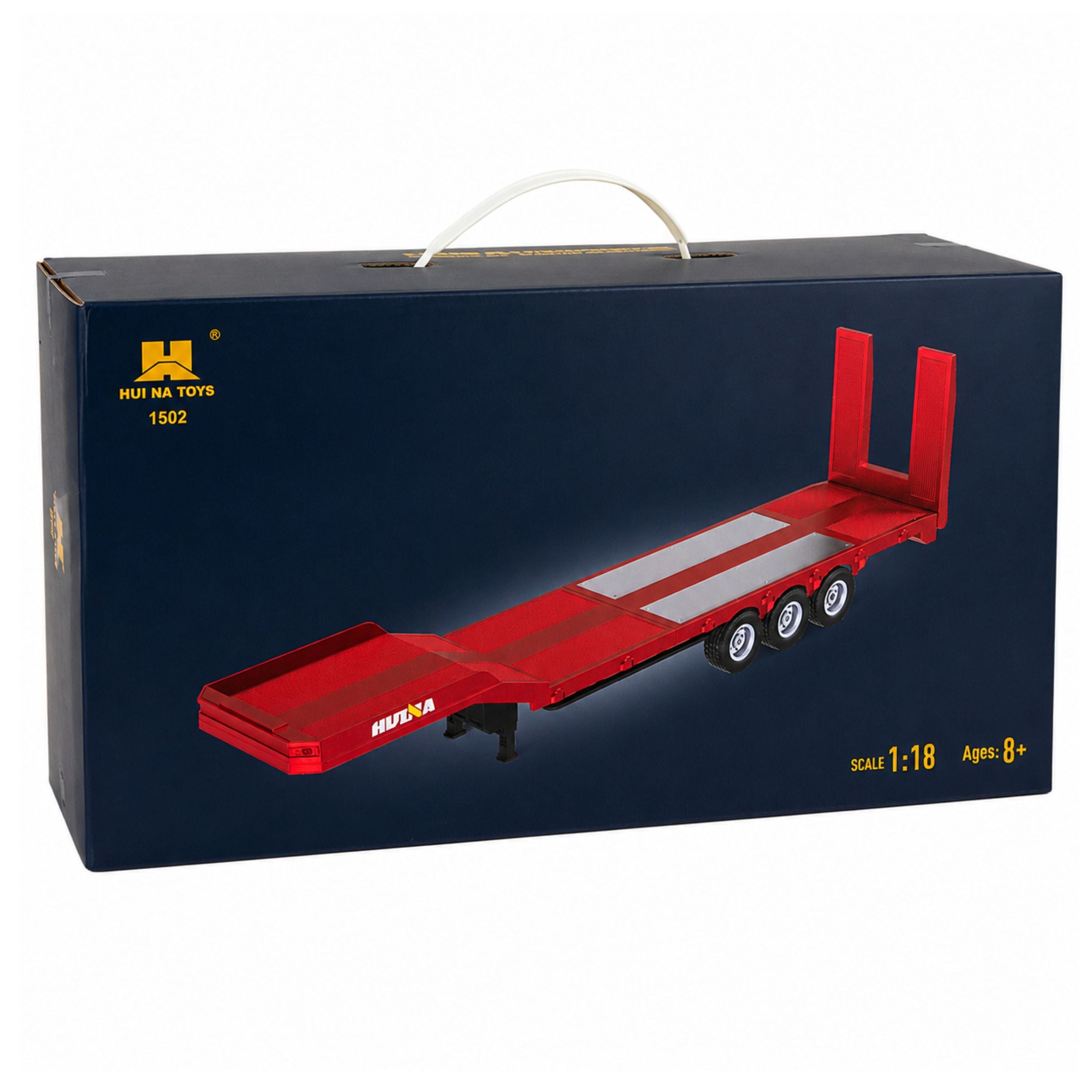 Low Bed Trailer For Scania 770s Huina Red 1:18