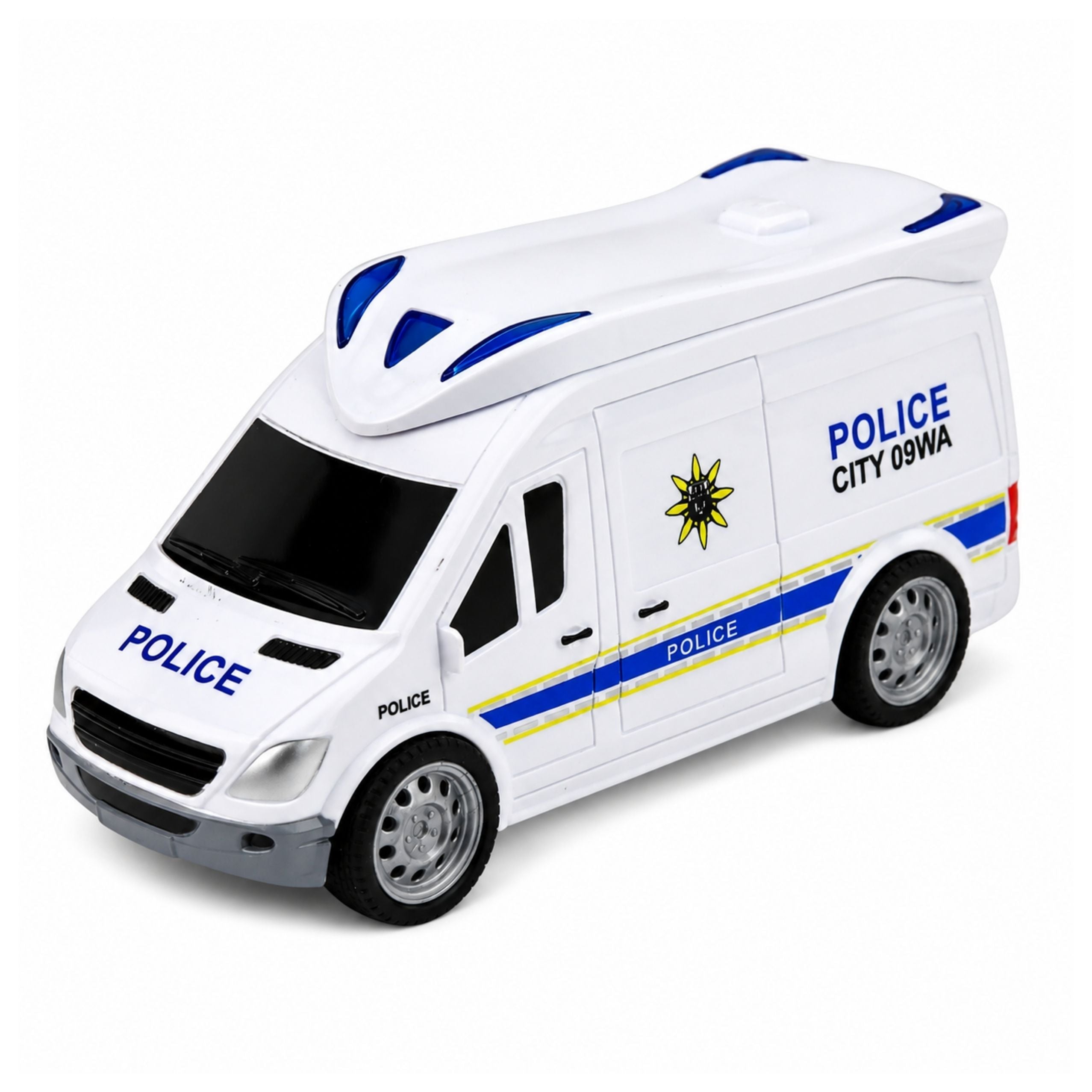Garage Police Station Police Cars Helicopter Walkie-talkie Lights Sounds
