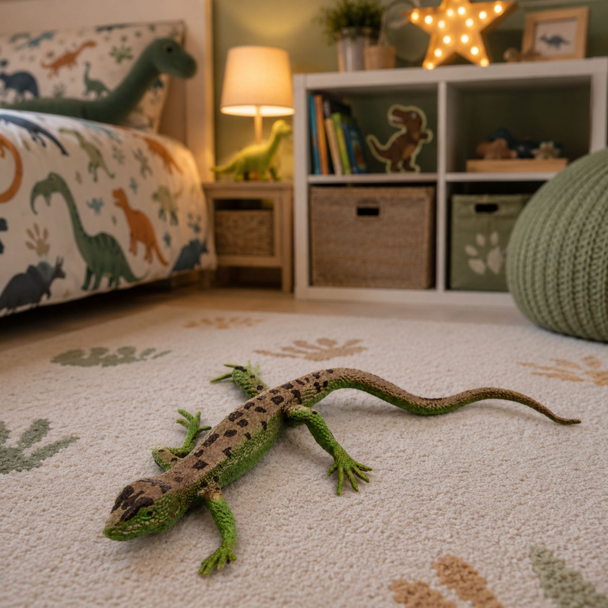 Sand Lizard Rubber Figure Stretchable Realistic 15 Cm