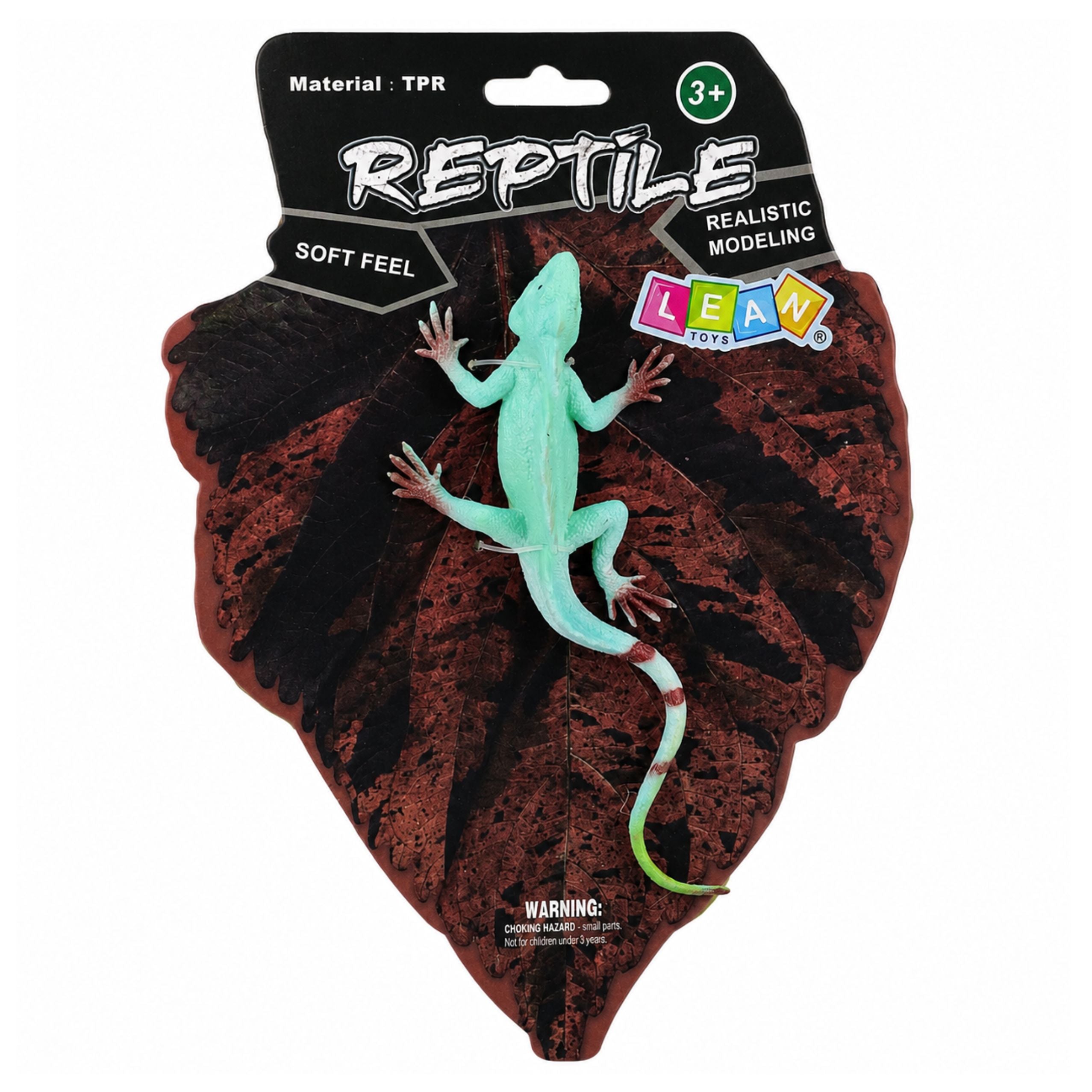 Agama Lizard Sailboat Rubber Figure Stretchable Realistic 16 Cm