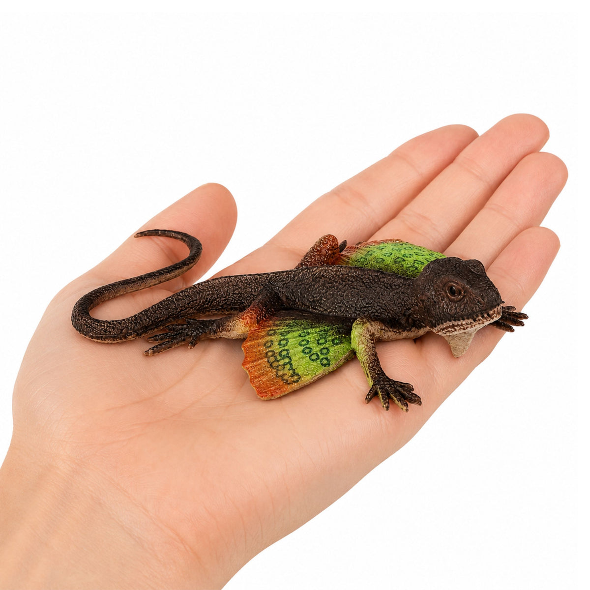 Figurină din cauciuc cu palme de șopârlă Agama, extensibilă, realistă, 13 Cm
