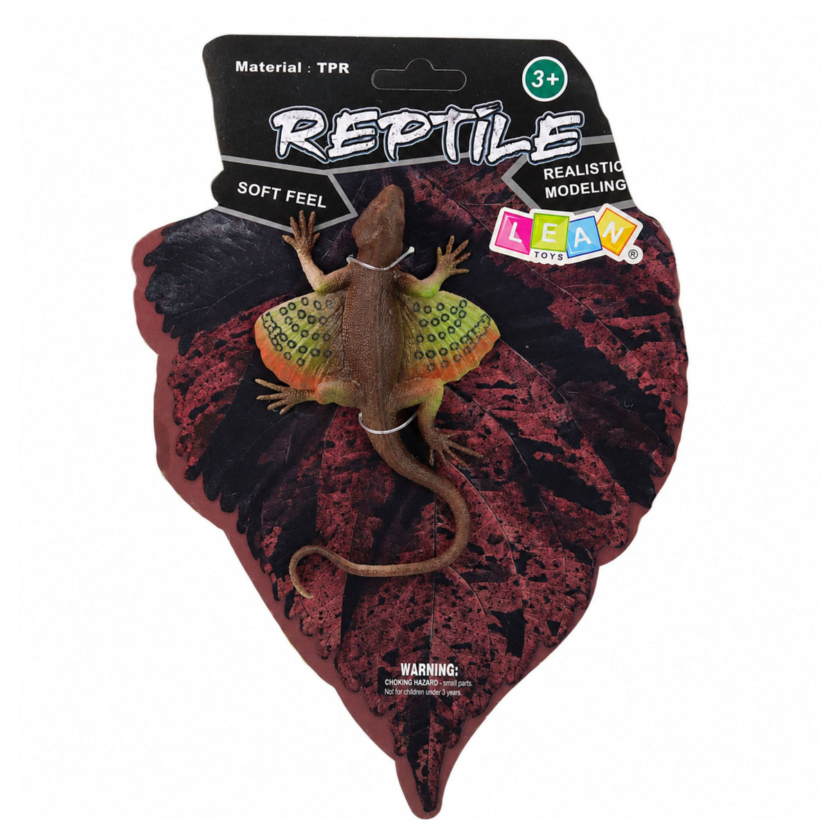 Figurină din cauciuc cu palme de șopârlă Agama, extensibilă, realistă, 13 Cm