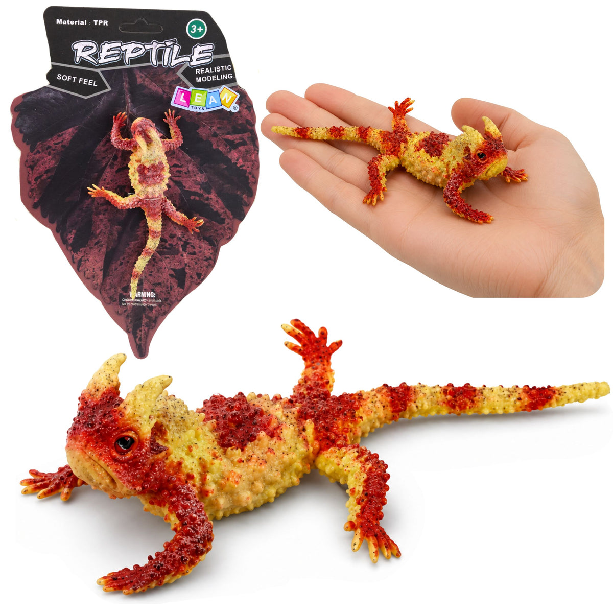 Moloch Il Terribile Figurina di Gomma Estensibile Rettile Realistico 14 Cm