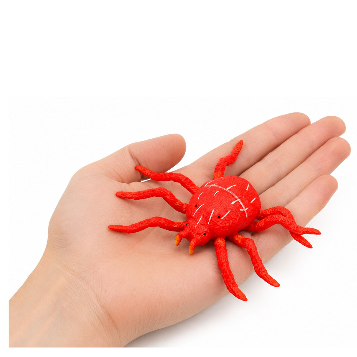 Spider Red Rubber Figure Stretchable Realistic 12 Cm