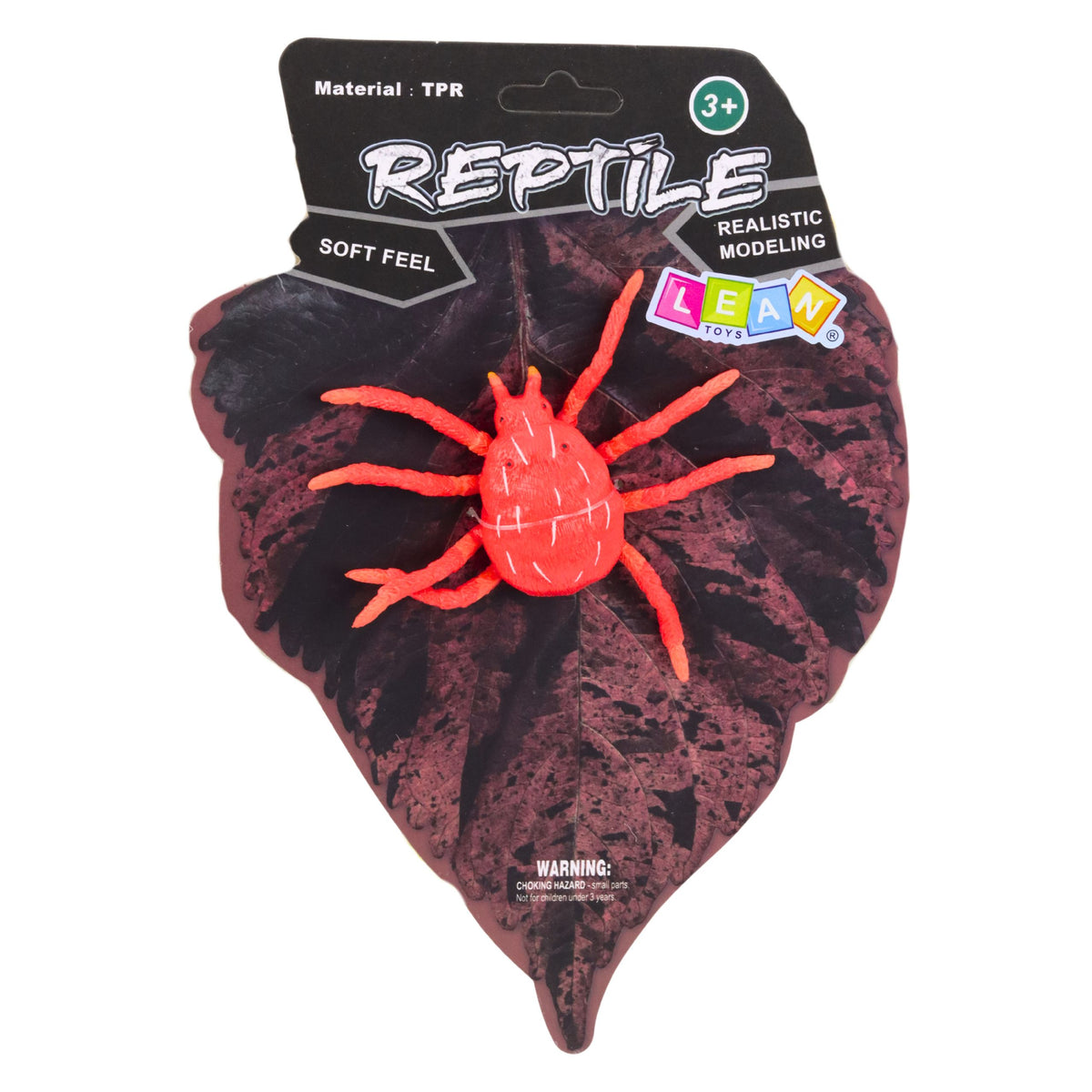 Spider Red Rubber Figure Stretchable Realistic 12 Cm