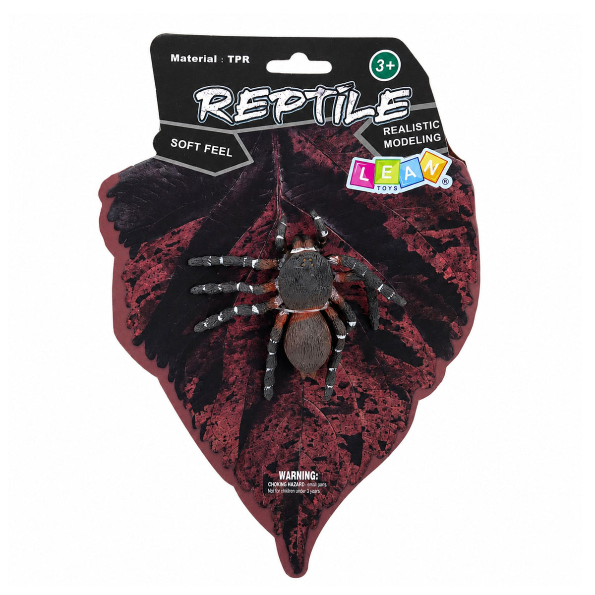 Spider Tarantula Rubber Figure Stretchable Realistic Black 10 Cm