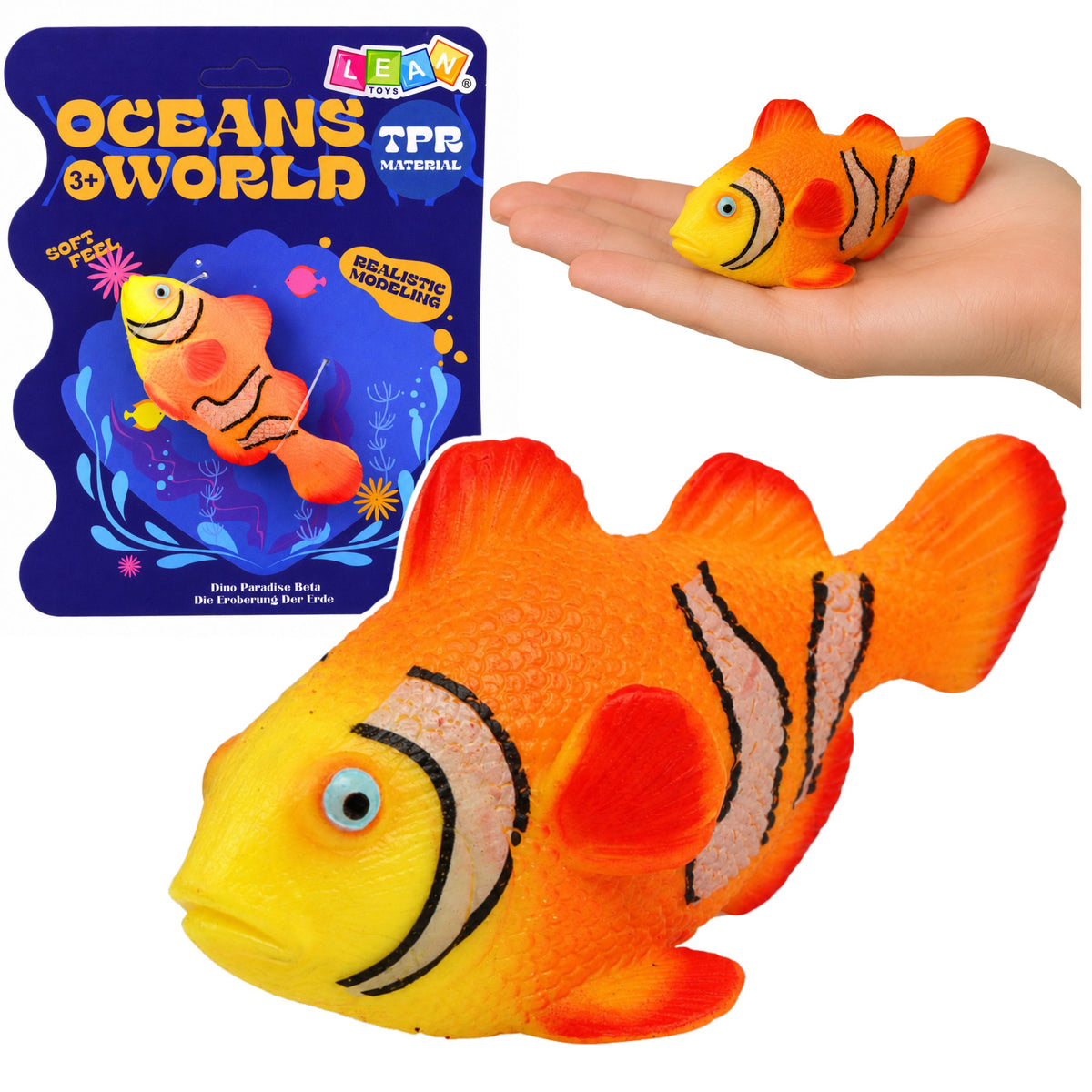 Bohóchal gumihal figura nyújtható valósághű óceáni hal 10 cm