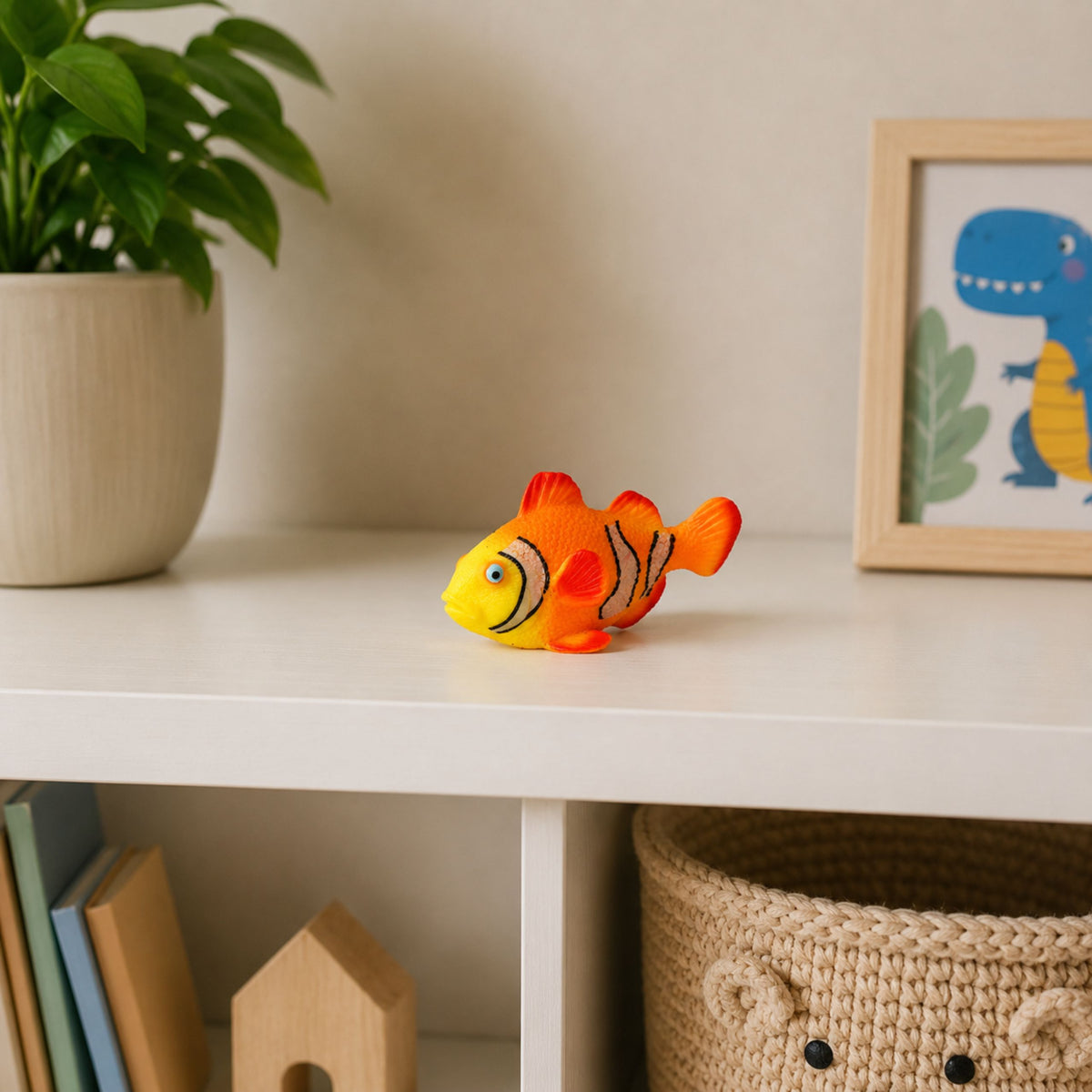Bohóchal gumihal figura nyújtható valósághű óceáni hal 10 cm