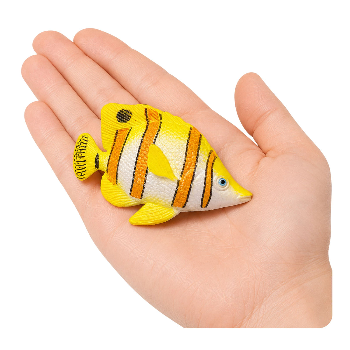 Fish Copper Rubber Butterfly Figurine Stretchable Realistic 10cm