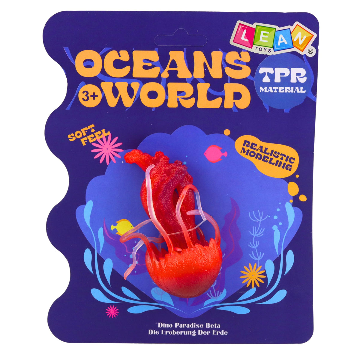 Jellyfish Rubber Figurine Stretchable Realistic Sea Animal 9 Cm