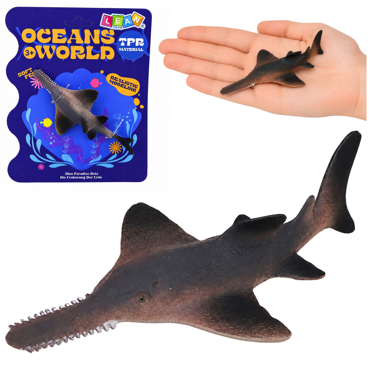 Fiskgummi Svärdfiskfigur Sträckbar Realistisk Havsfisk 15cm