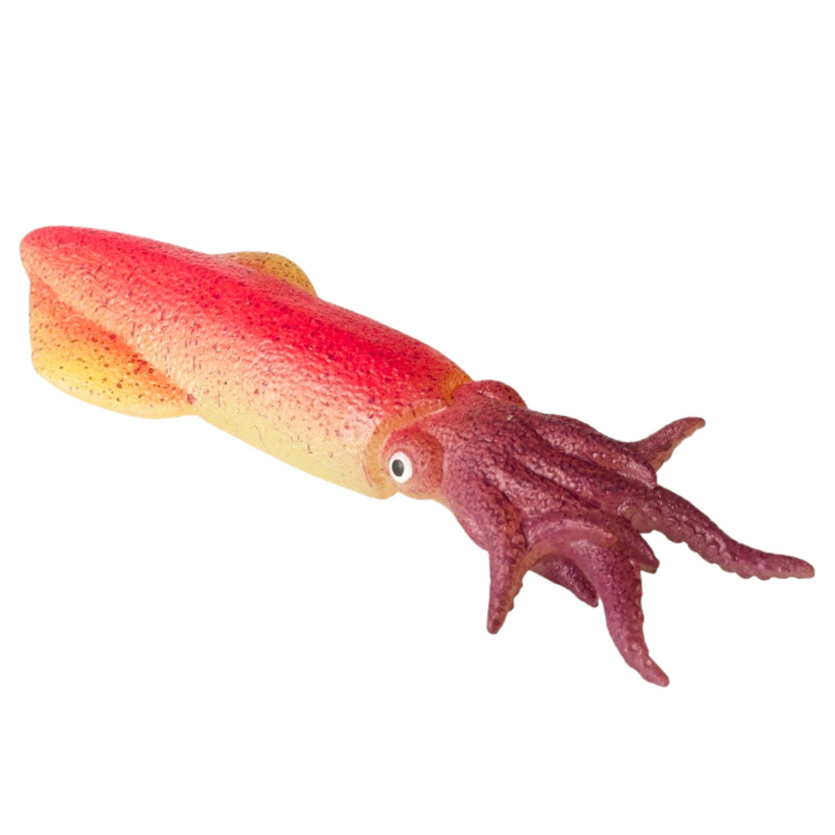 Squid Rubber Figurine Stretchable Realistic Sea Animal 14 Cm