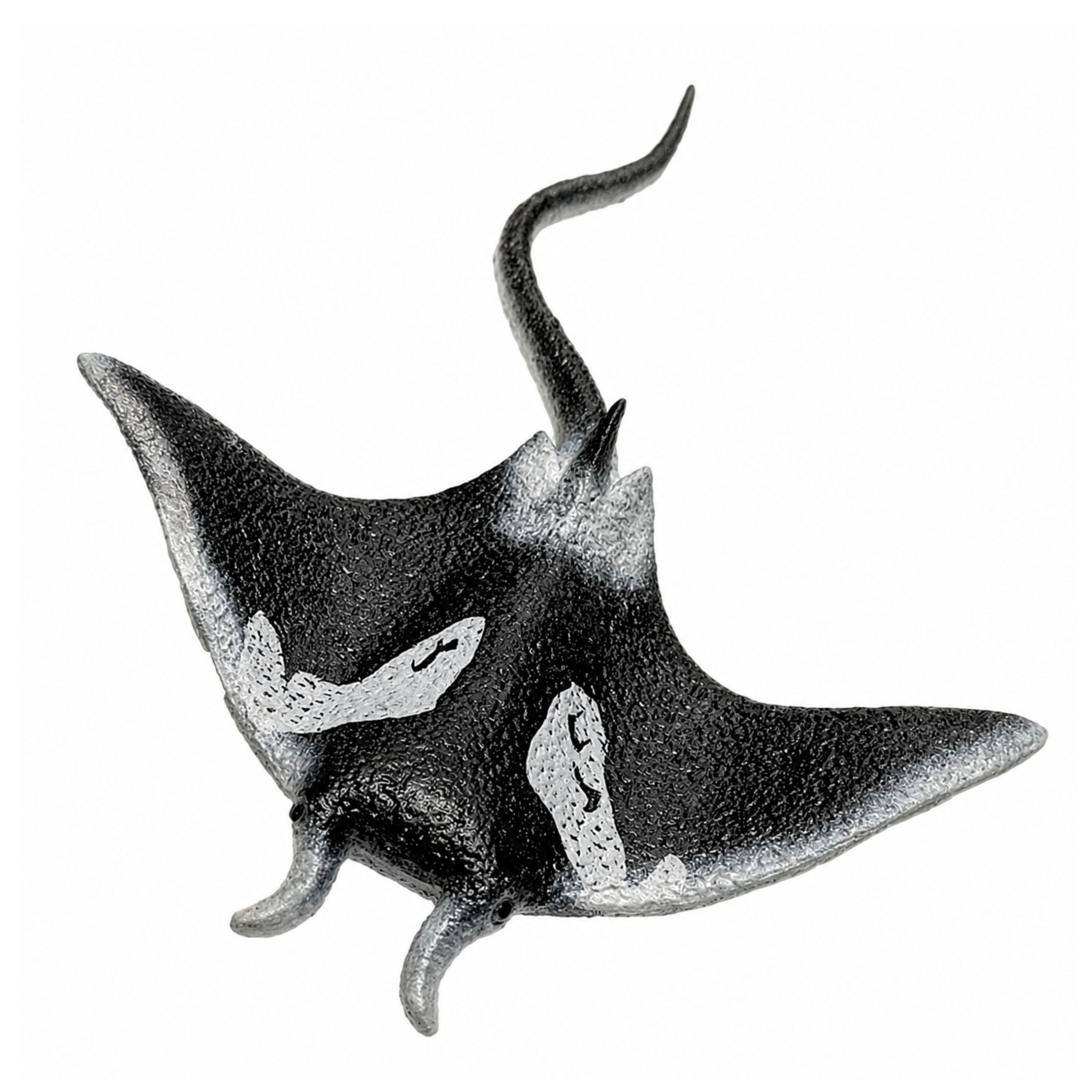 Fish Rubber Stingray Figurine Stretchable Realistic Ocean Fish 13cm
