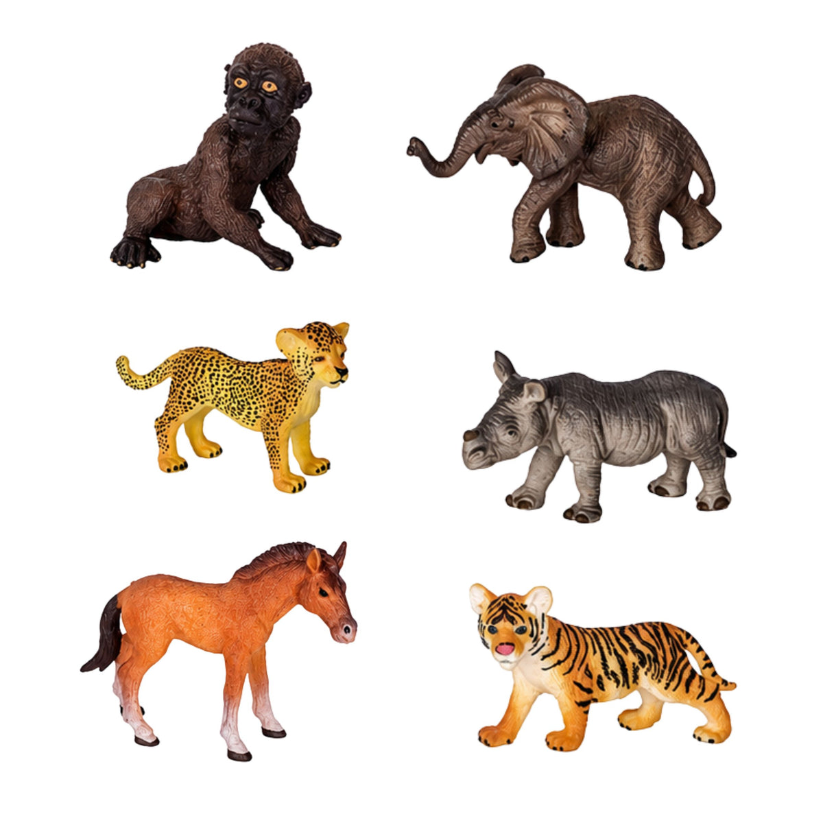 Set figurine animale sălbatice Leopard Tigru Elephant Horse Park 3d Board