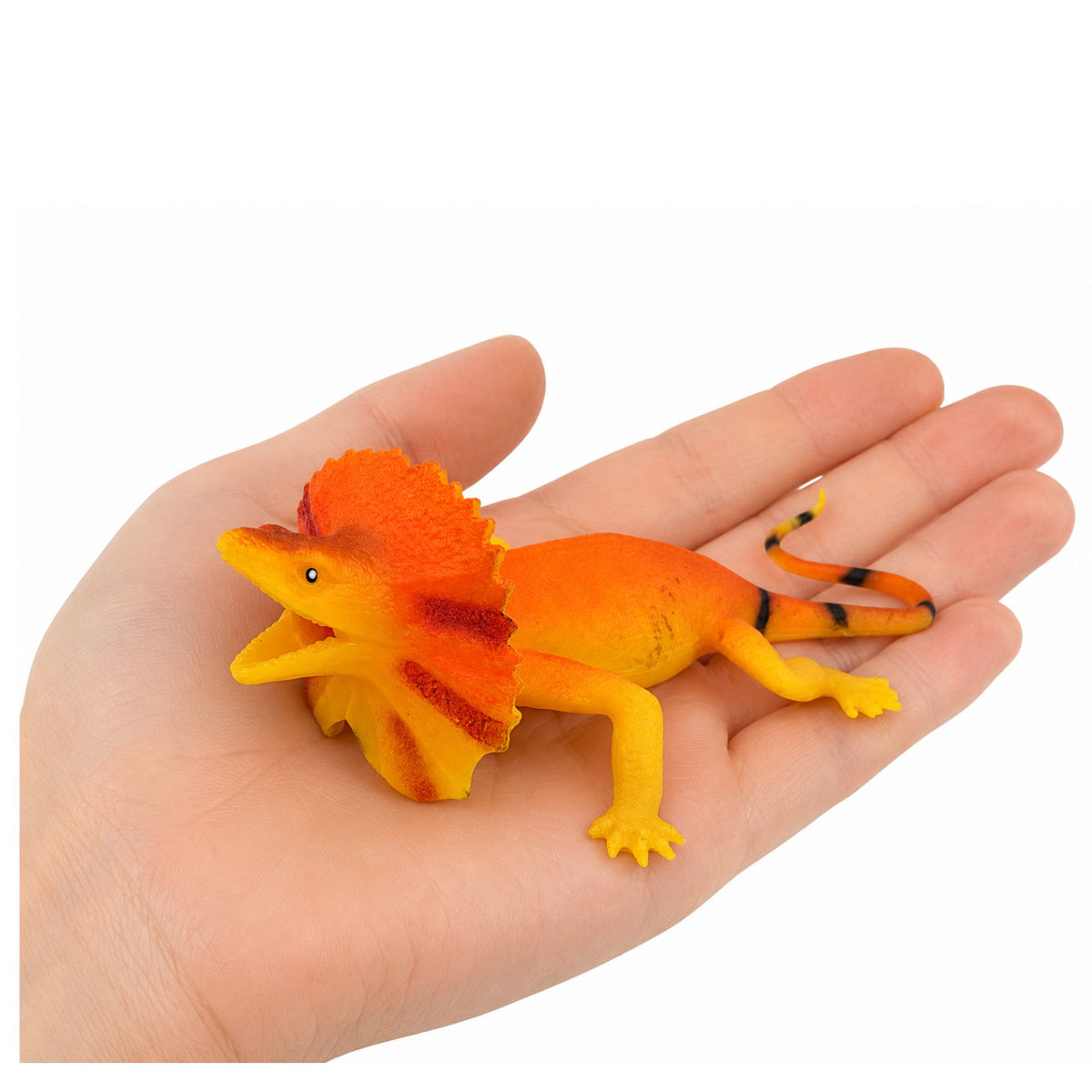 Collared Lizard Rubber Figure Stretchable Realistic 19cm