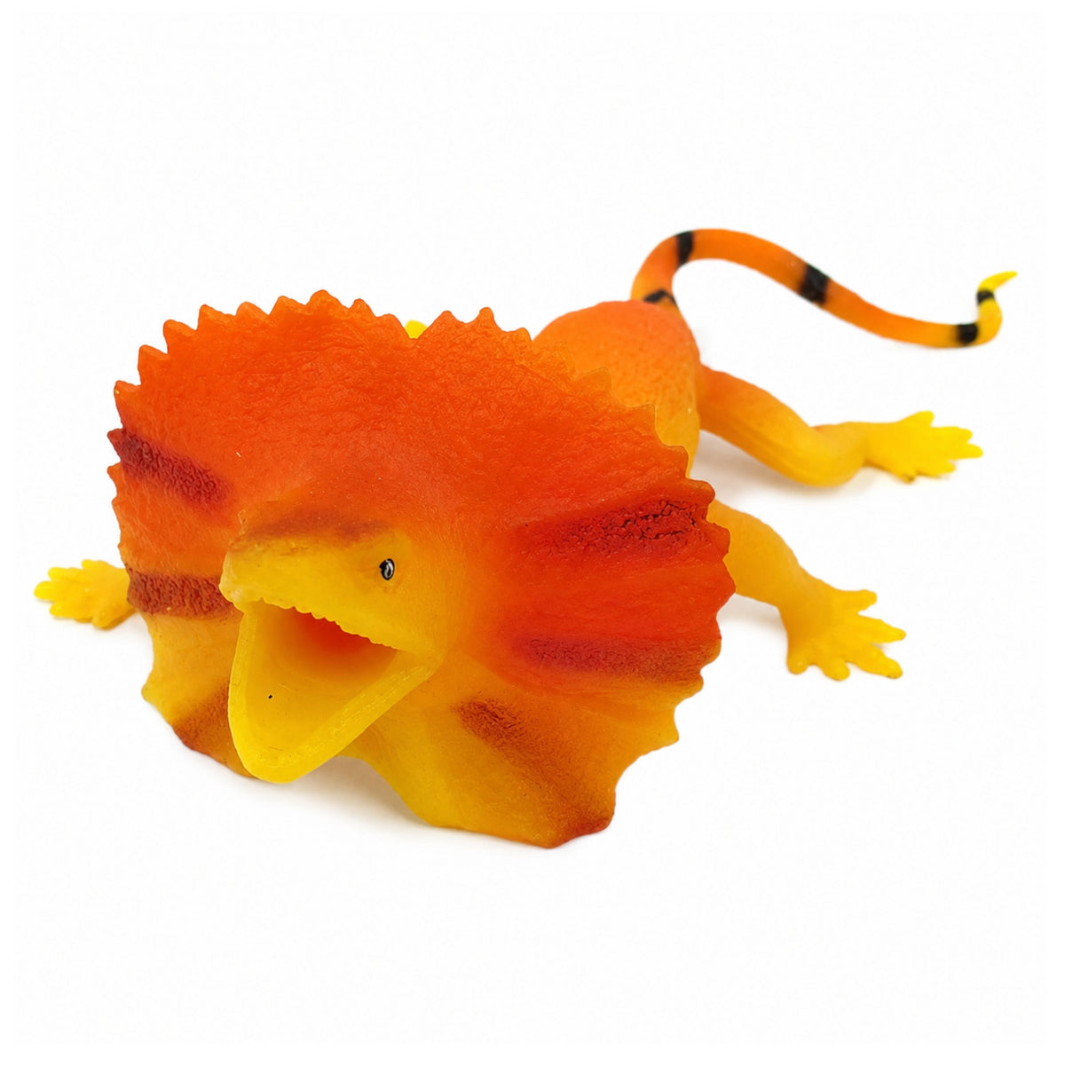 Collared Lizard Rubber Figure Stretchable Realistic 19cm