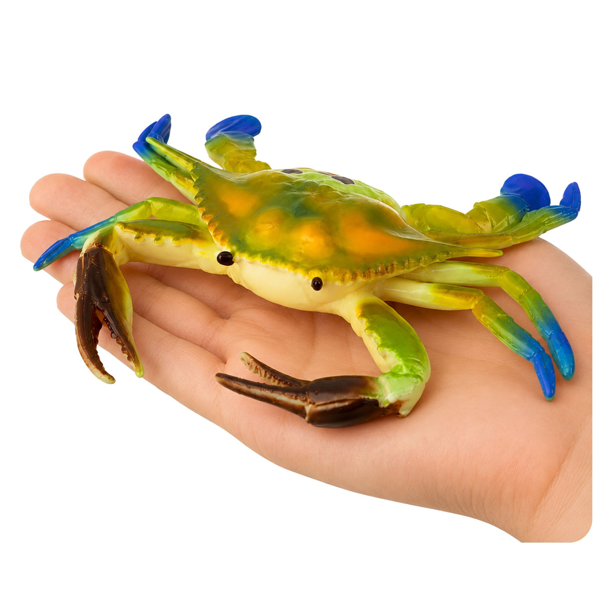 Rubber Crab Figurine Stretchable Realistic Sea Animal 19cm