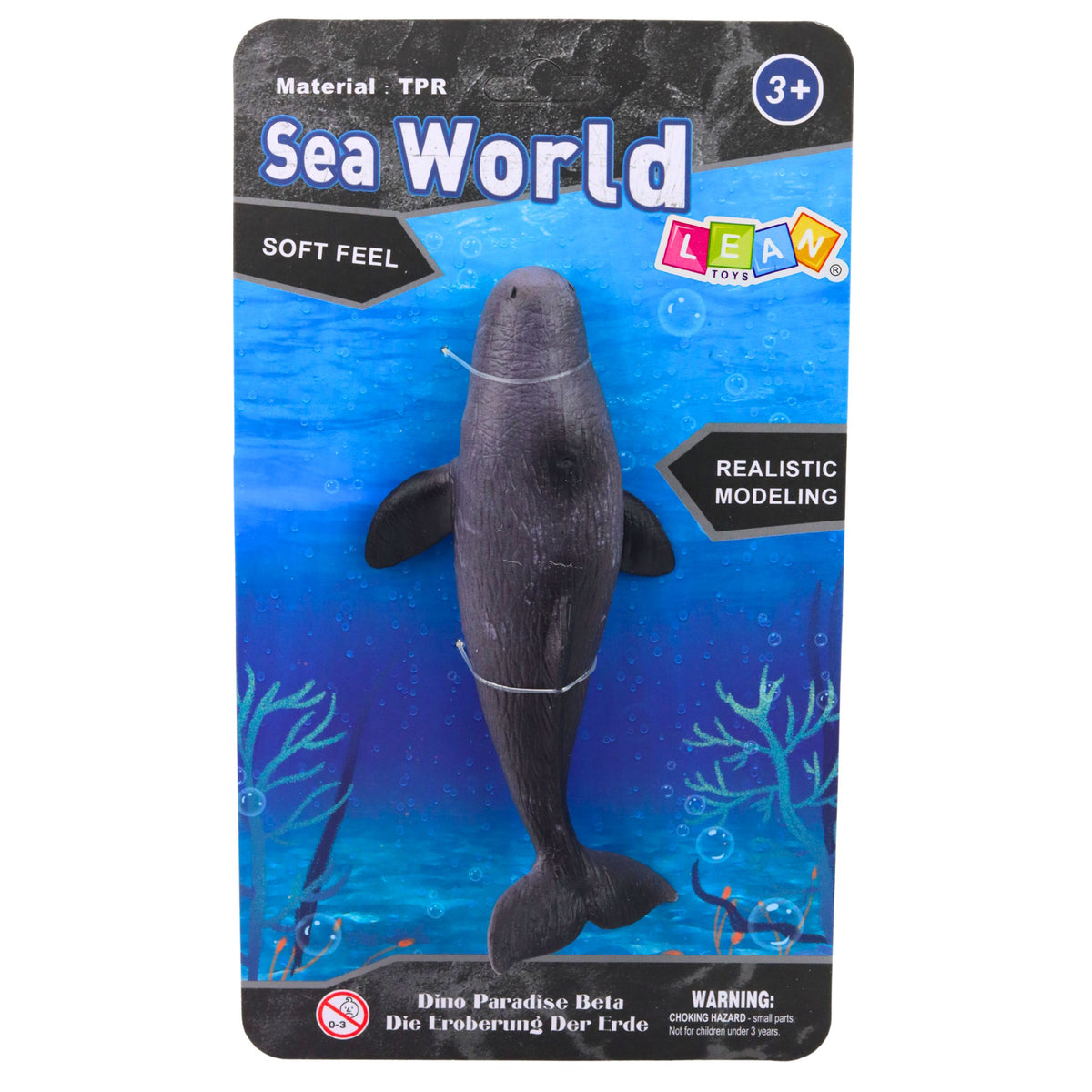 Fish Rubber Whale Figurine Stretchable Realistic Marine Mammal 18cm
