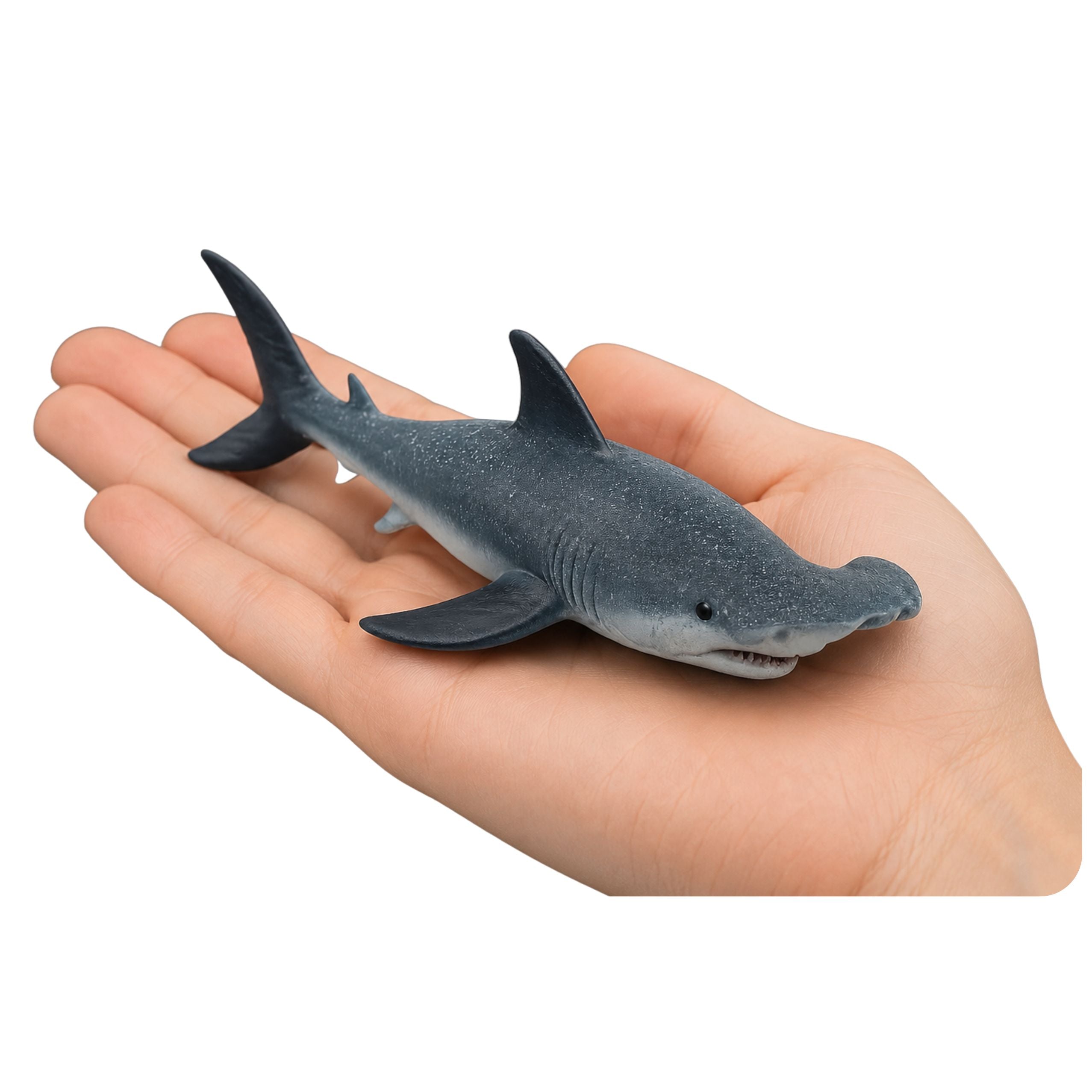 Hammerhead Shark Rubber Fish Figurine Stretchable Realistic 17cm