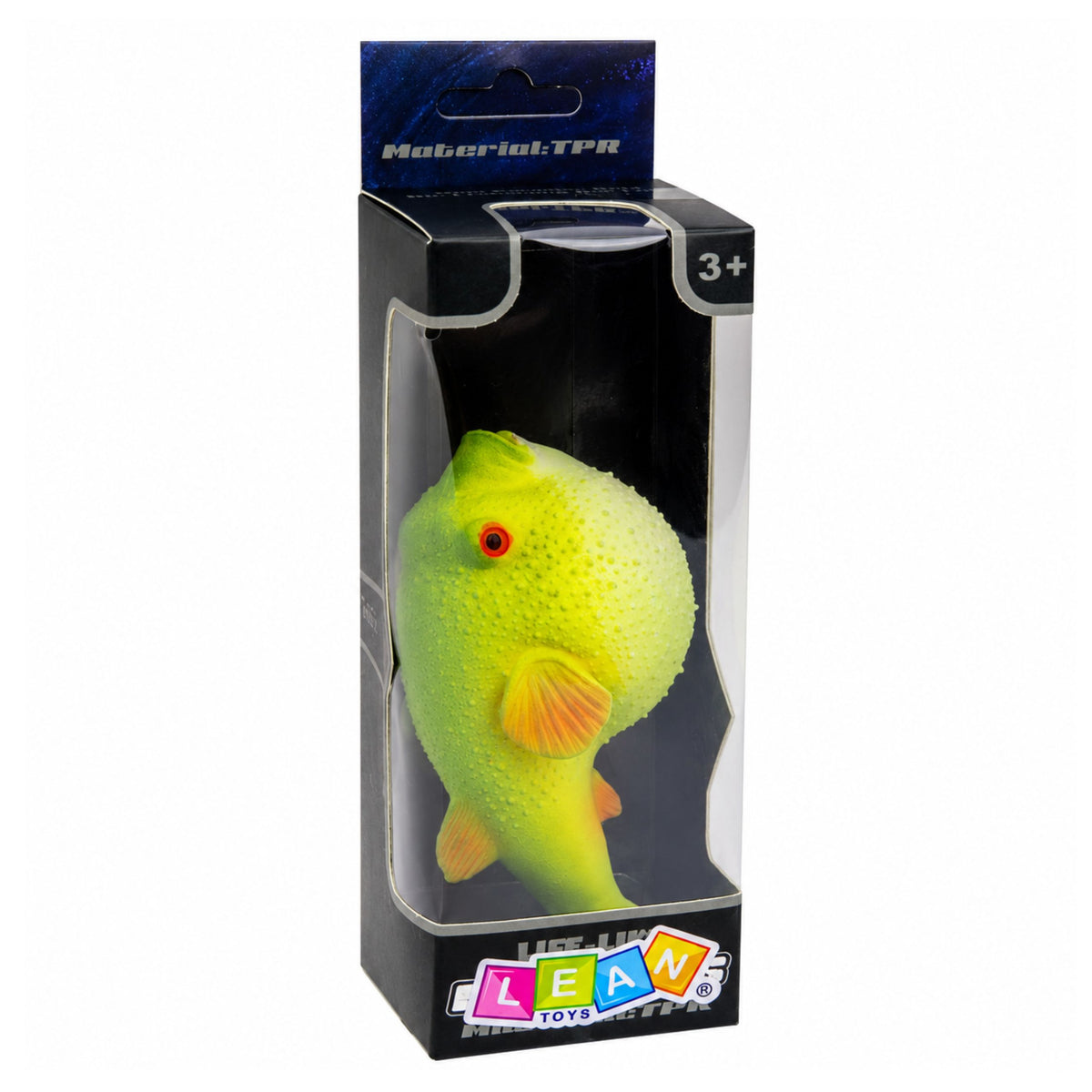 Puffer Fish Rubber Figure Stretchable Realistic Ocean Fish 12cm