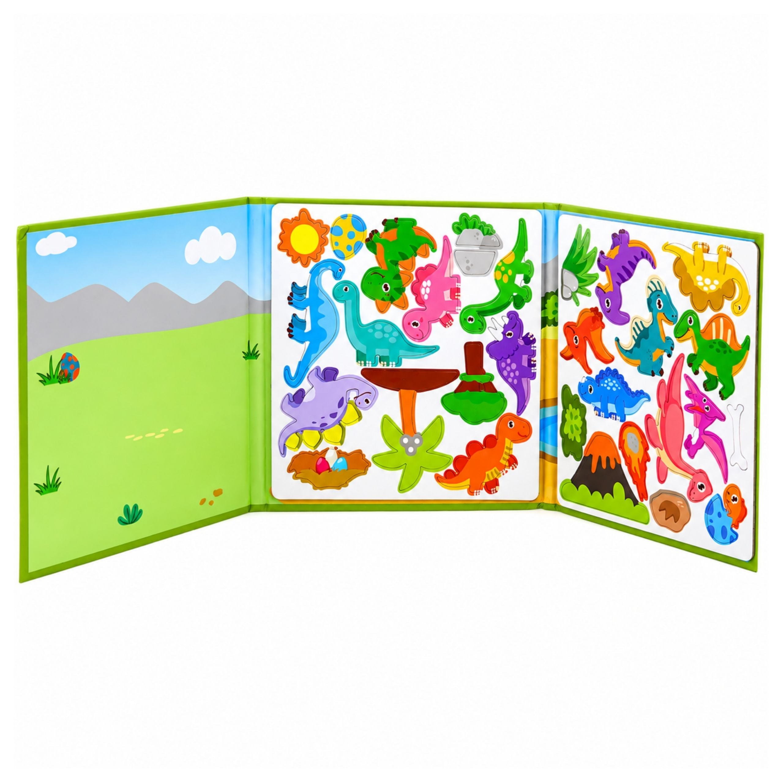 Magnetic Puzzle Book Dinosaurs Colorful Magnets 30 Pcs.