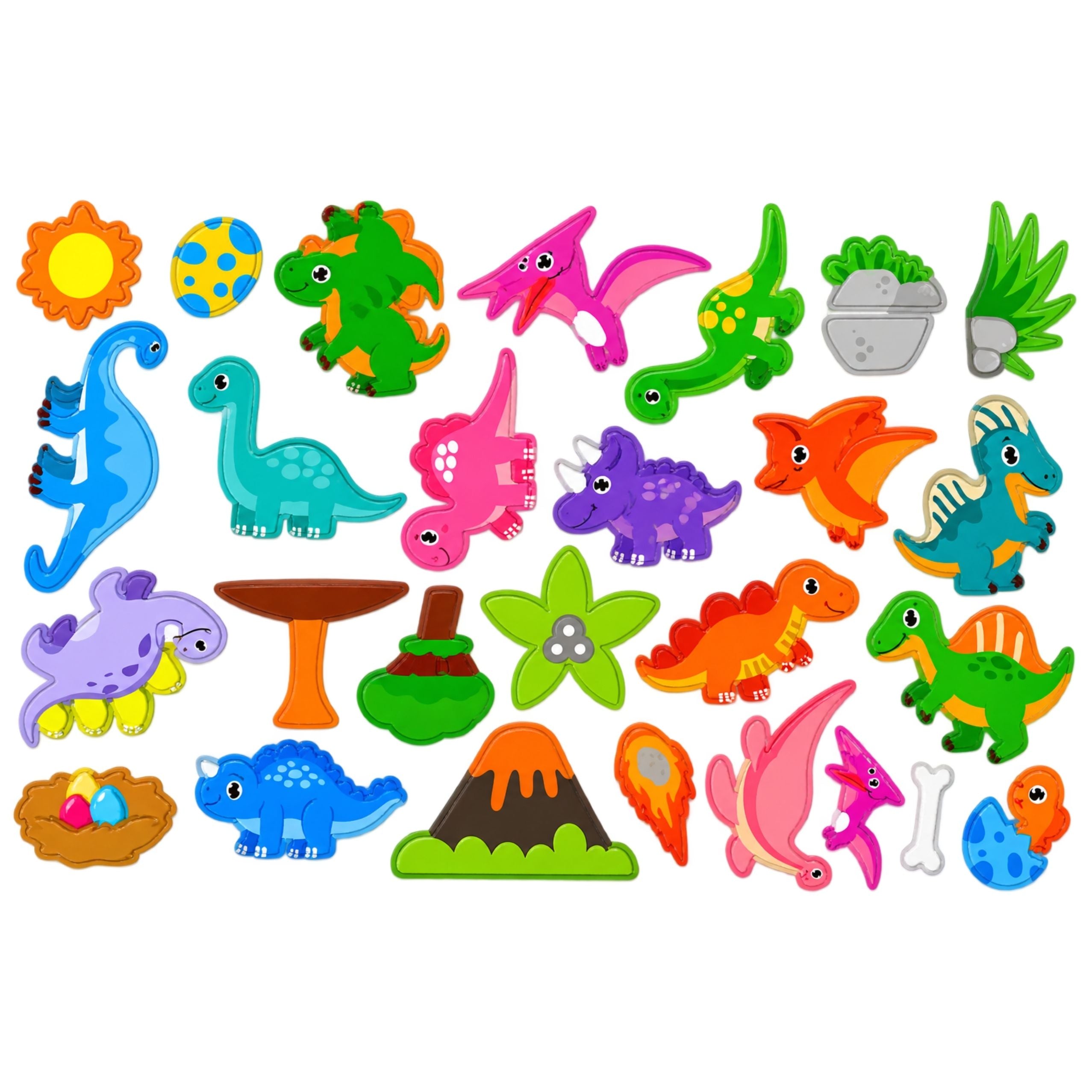 Magnetic Puzzle Book Dinosaurs Colorful Magnets 30 Pcs.