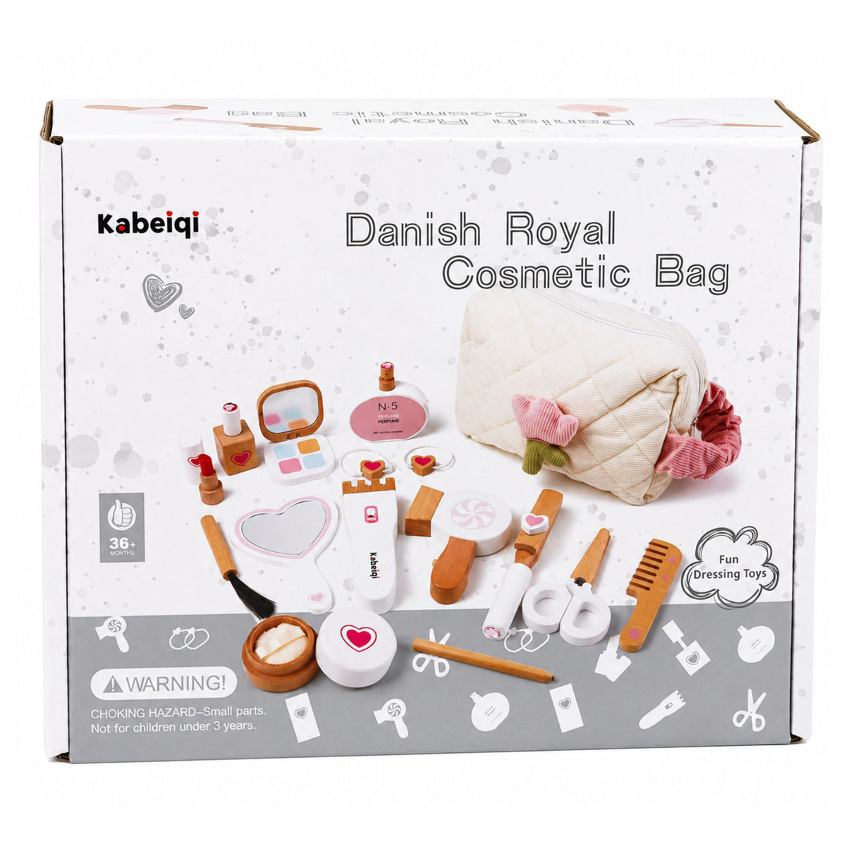 Set di bellezza in legno Accessori per borse per cosmetici 16 pezzi.