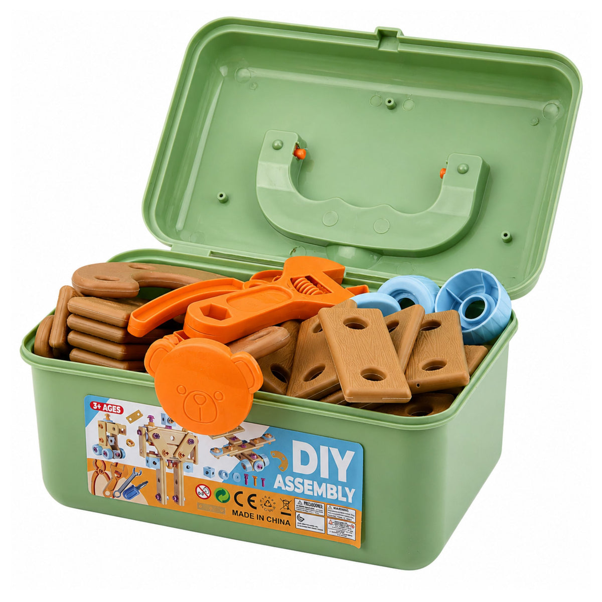 Screwdriver Construction Set With Blocks In A Case 190 Pcs.