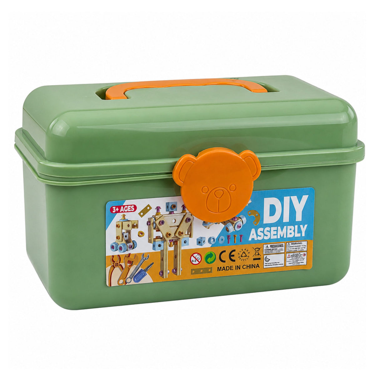 Screwdriver Construction Set With Blocks In A Case 190 Pcs.