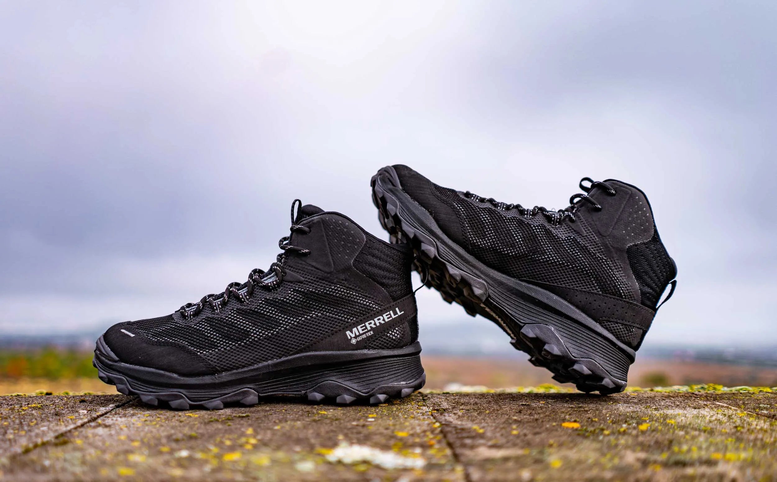 Merrell Speed strike Mid Gtx Zwart Outdoorschoenen Dames Zwart