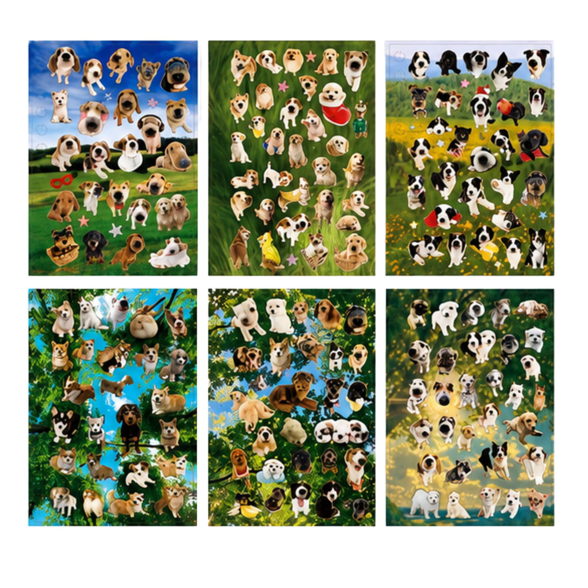 Livre d'autocollants races de chiens Album de 800 autocollants brillant mat