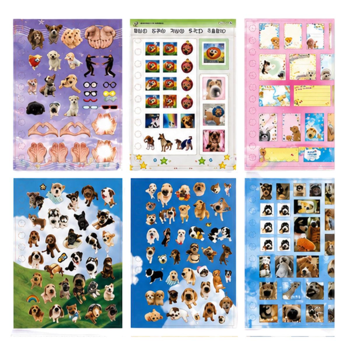Livre d'autocollants races de chiens Album de 800 autocollants brillant mat