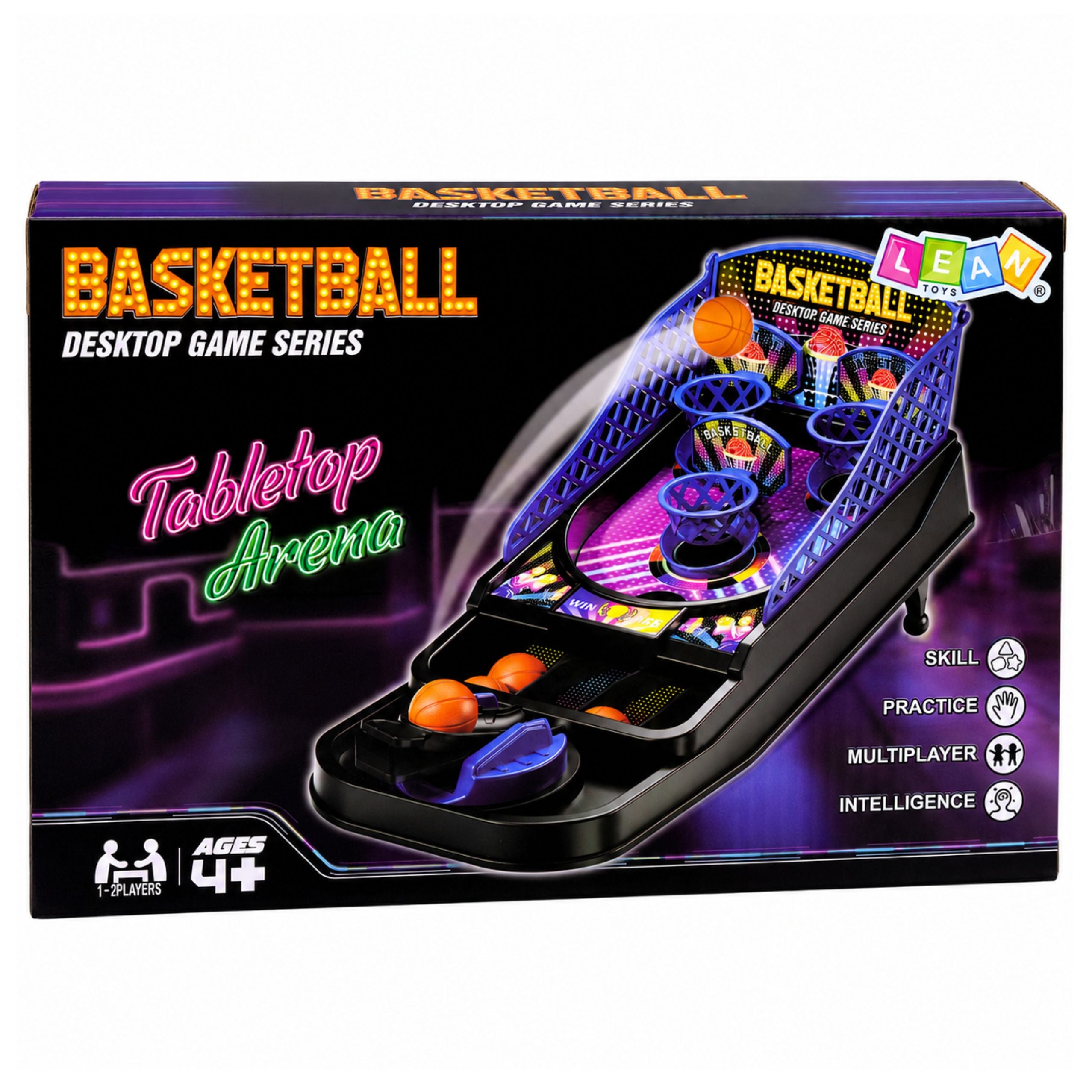 Mini Table Basketball Arcade Game 3 Baskets Launcher