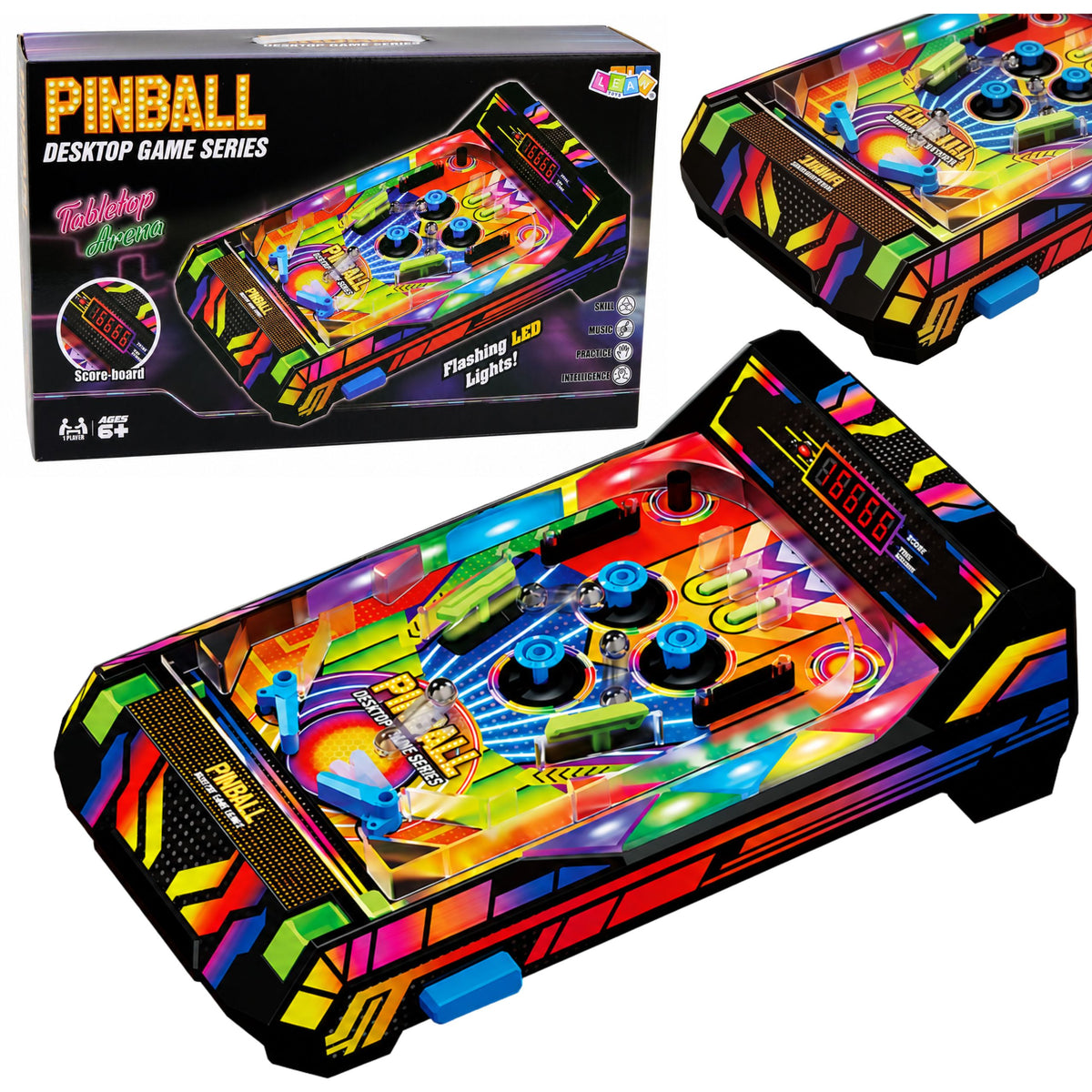 Cluiche Pinball Tabletop Meaisín Pinball Leictreonach Le Fuaimeanna Cuntar Pointe faoi stiúir