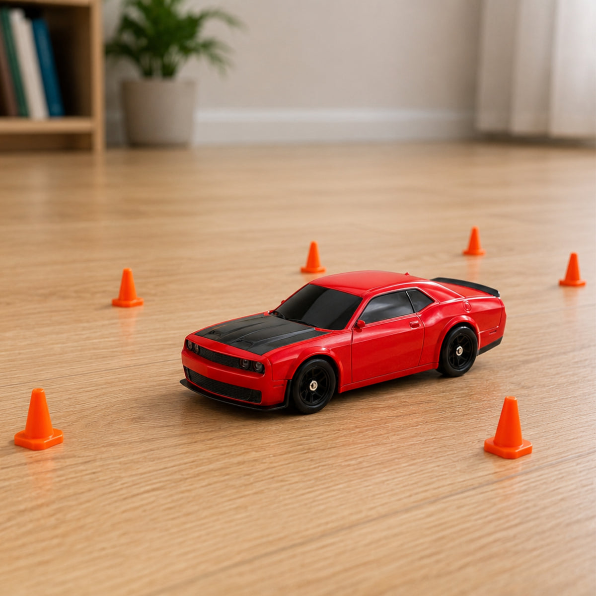 Rc Drift Sports Car Interchangeable Body Wheels 4wd Red 1:43