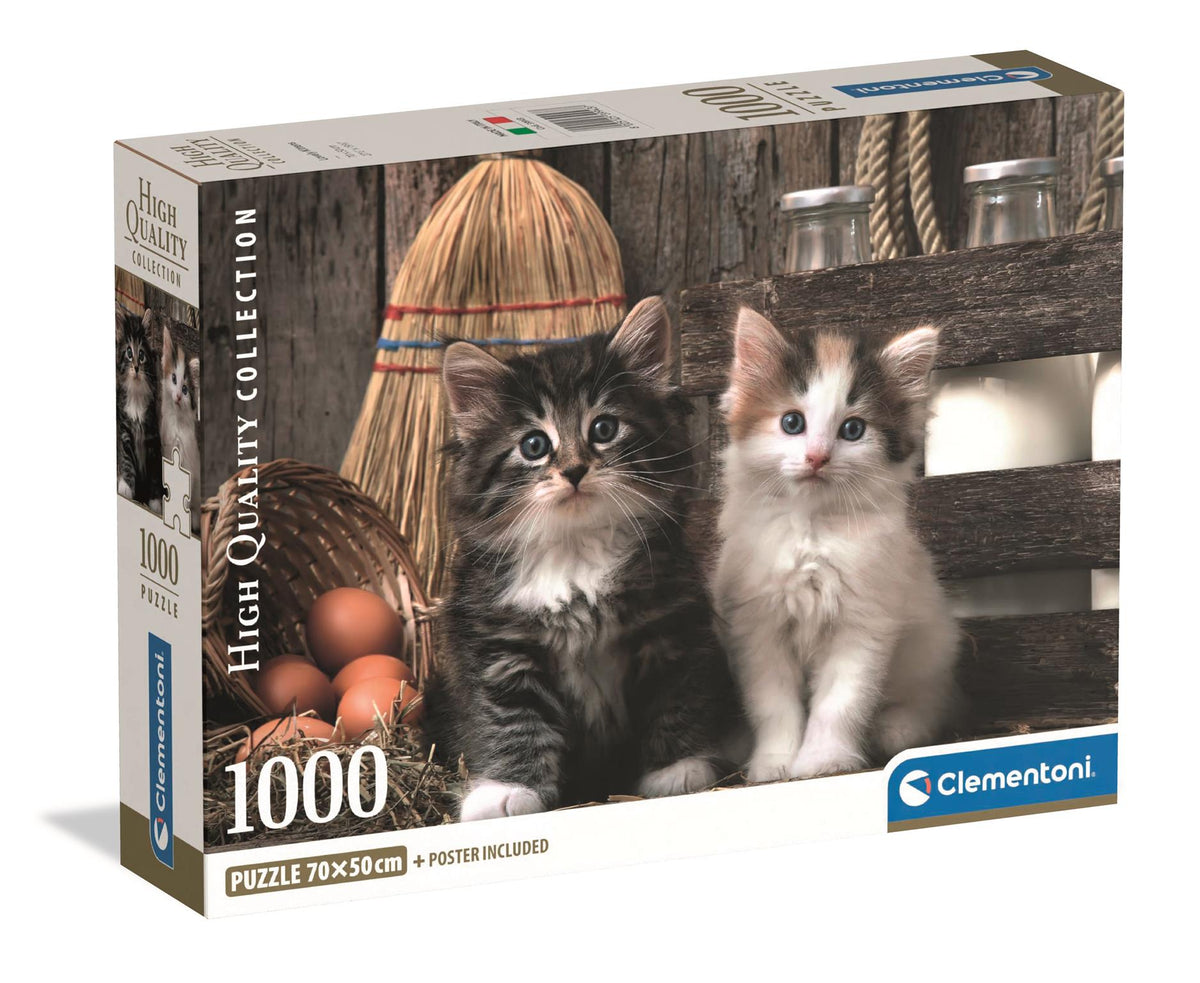 Puzzle 1000 hqc amados gatitos cartel clementoni 39943
