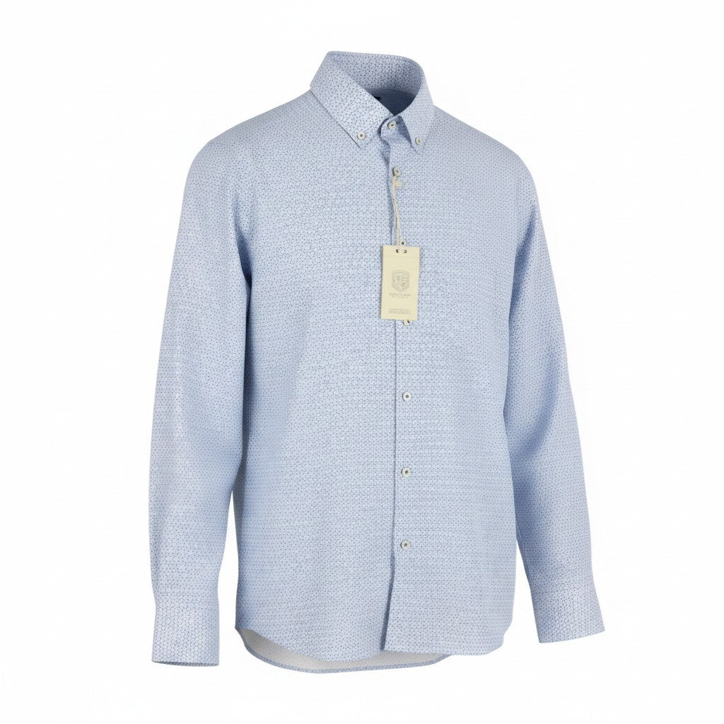 Chemise en coton bleue