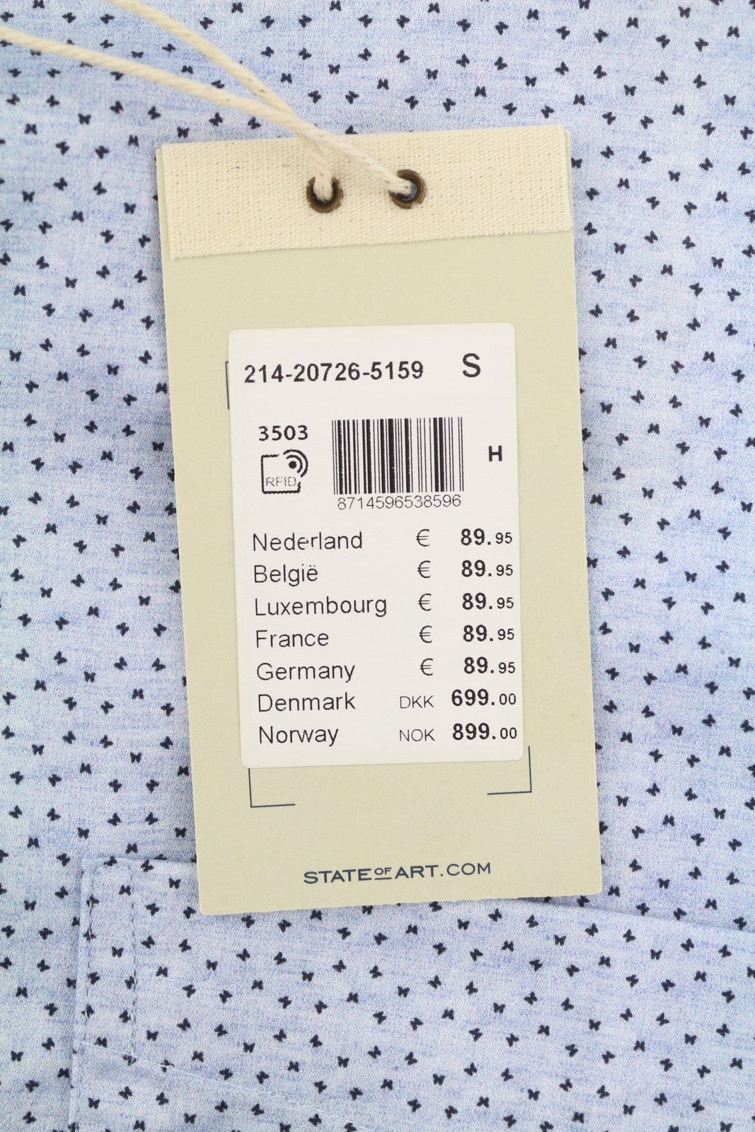 Chemise en coton bleue