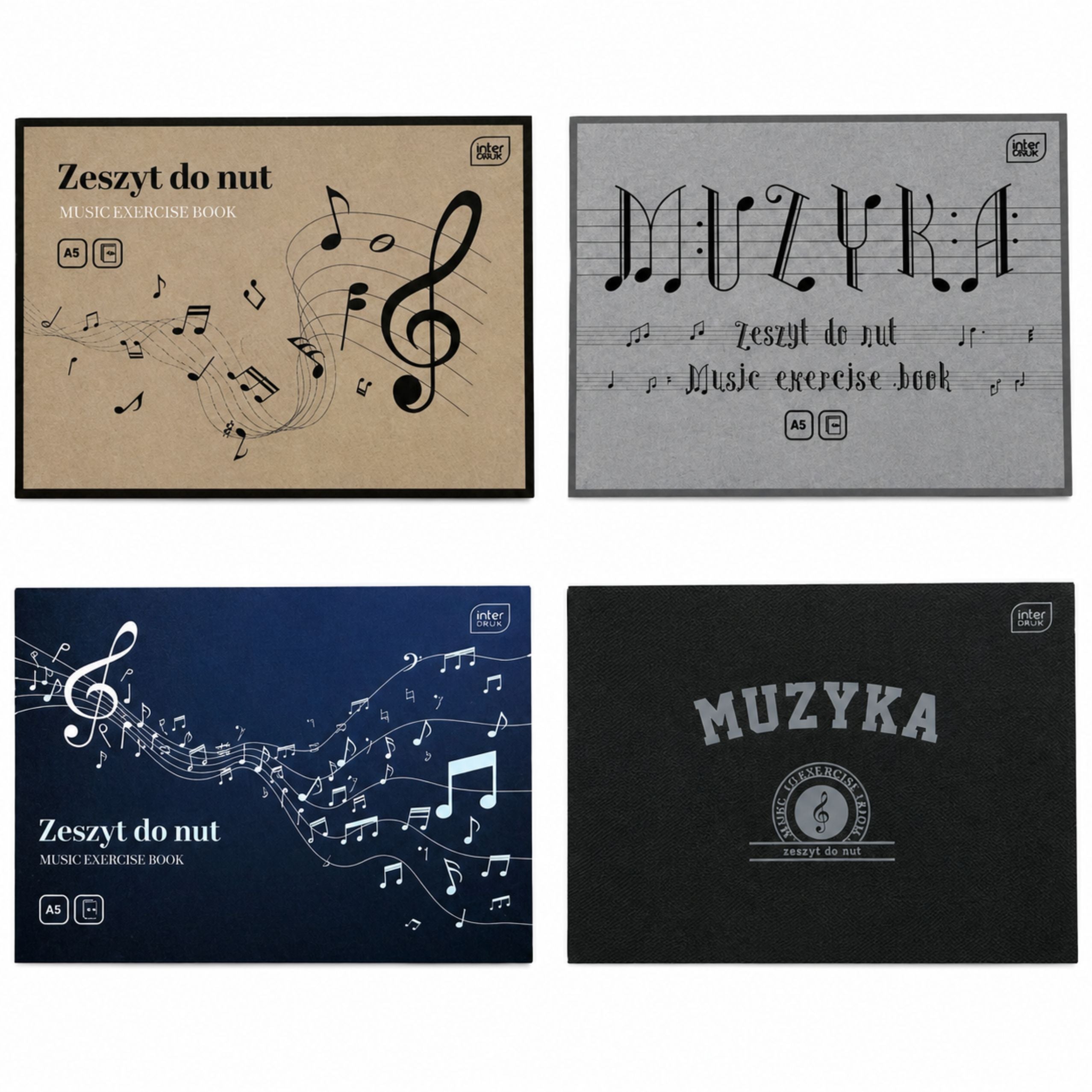 Interdruk A5 Music Notebook 16 Sheets Assorted Designs