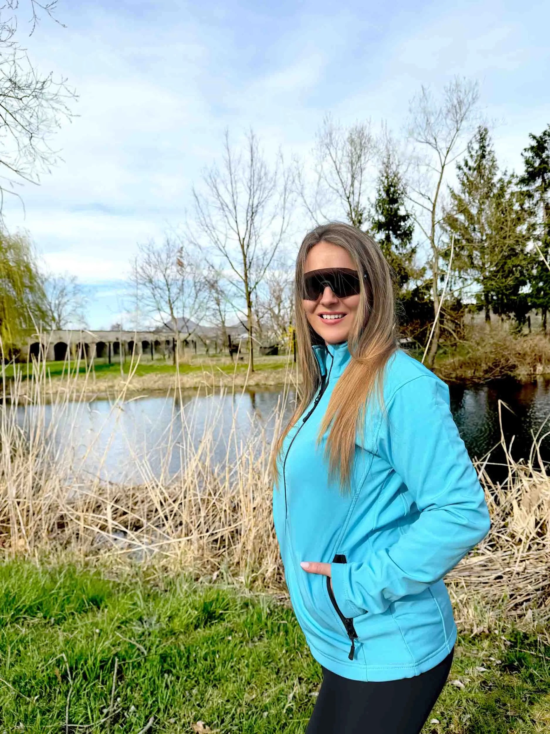 Női softshell kabát egyruhás türkiz 2xl