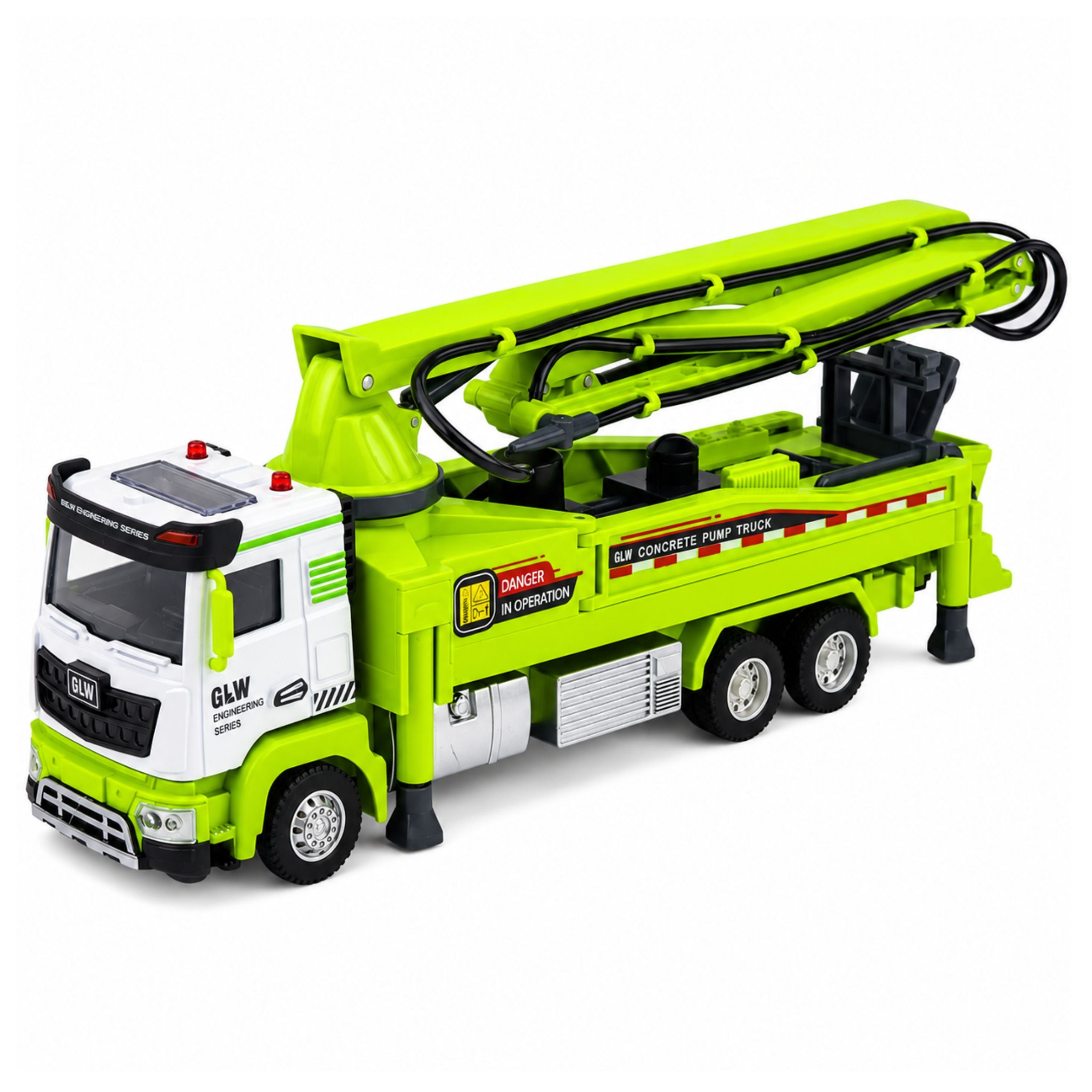 Concrete Pump Truck With Lights Sounds Water Drive 1:40