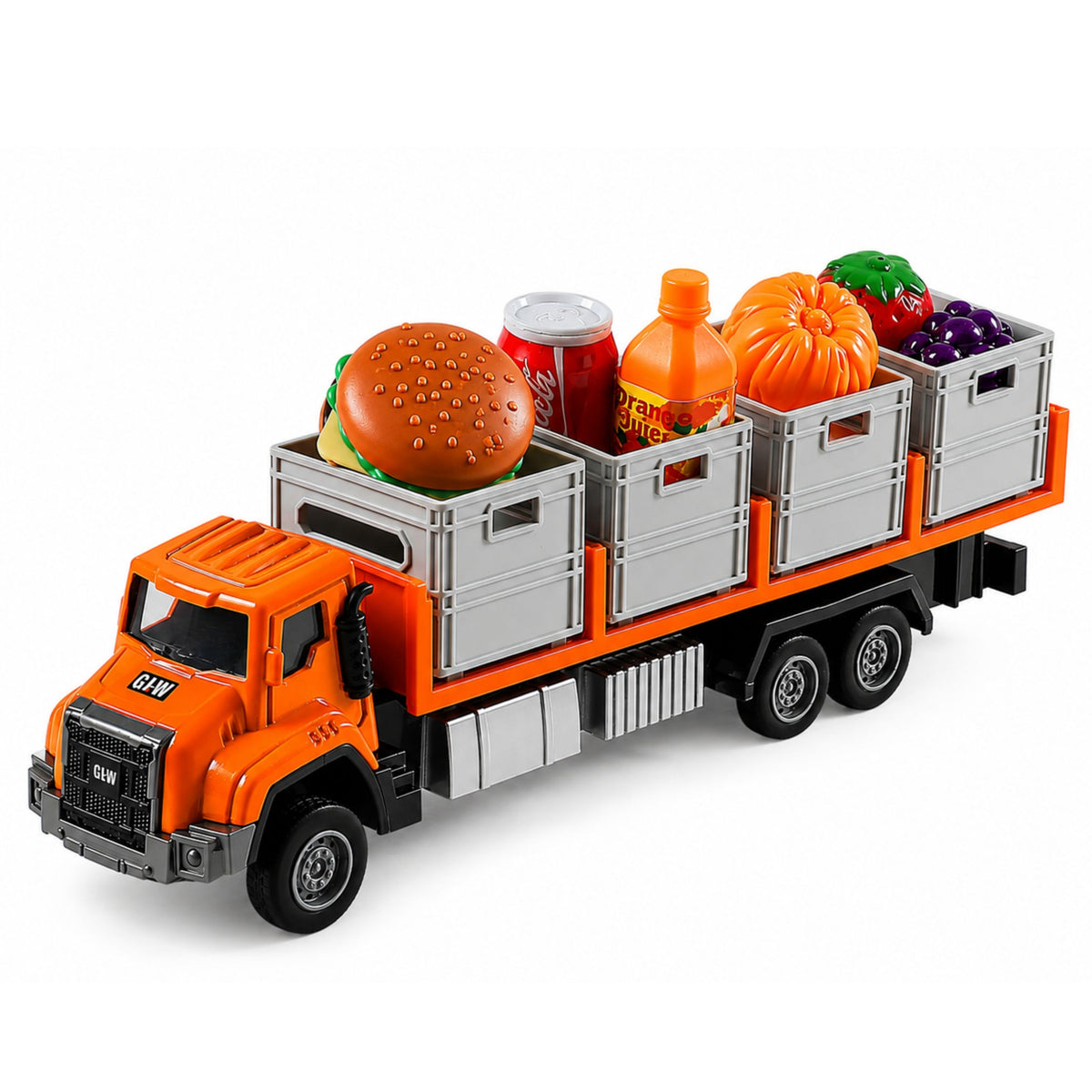 Orange Food Transport Truck 1:55